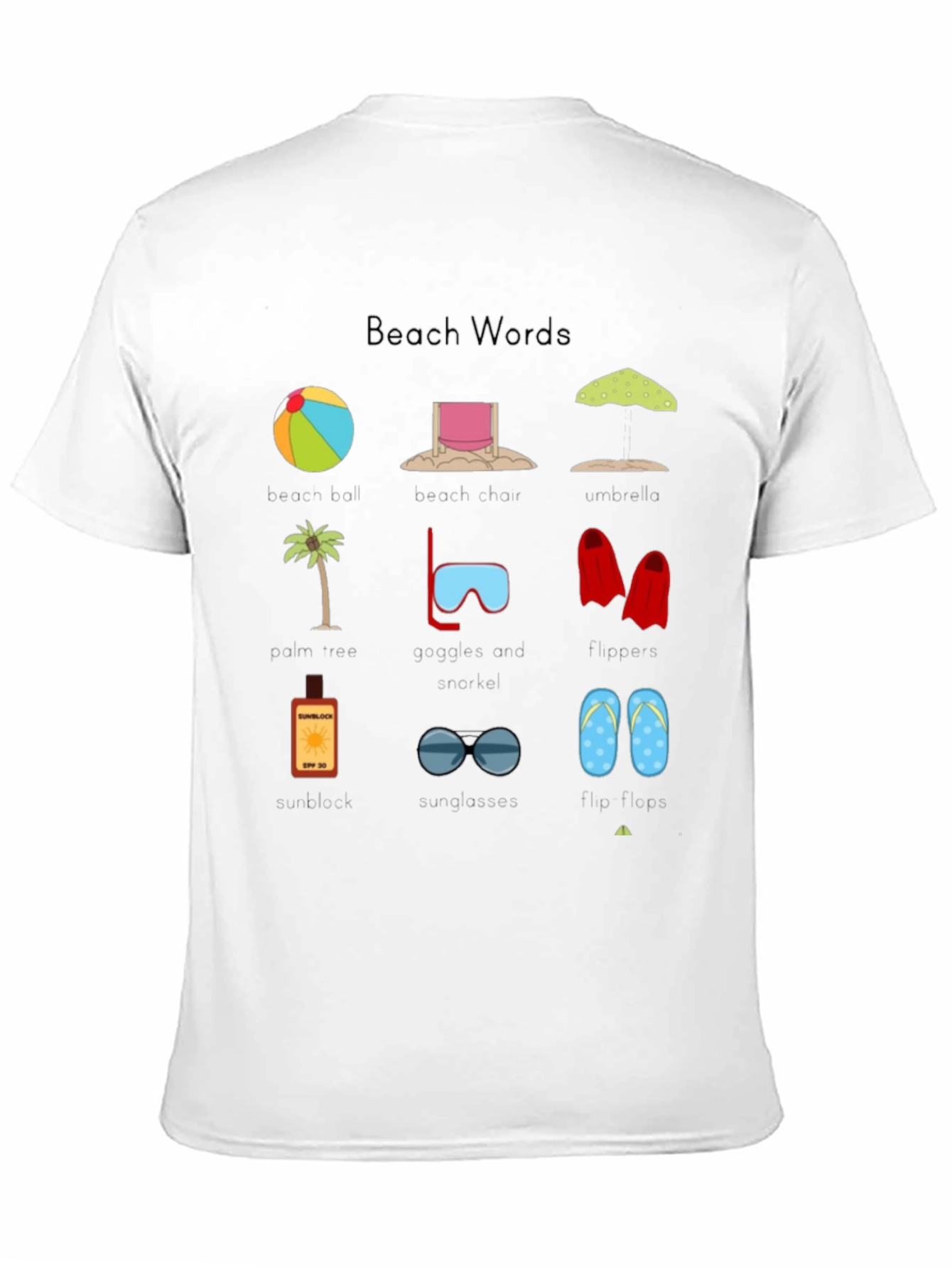 Beach Words T-Shirt | Summer Holiday Ready