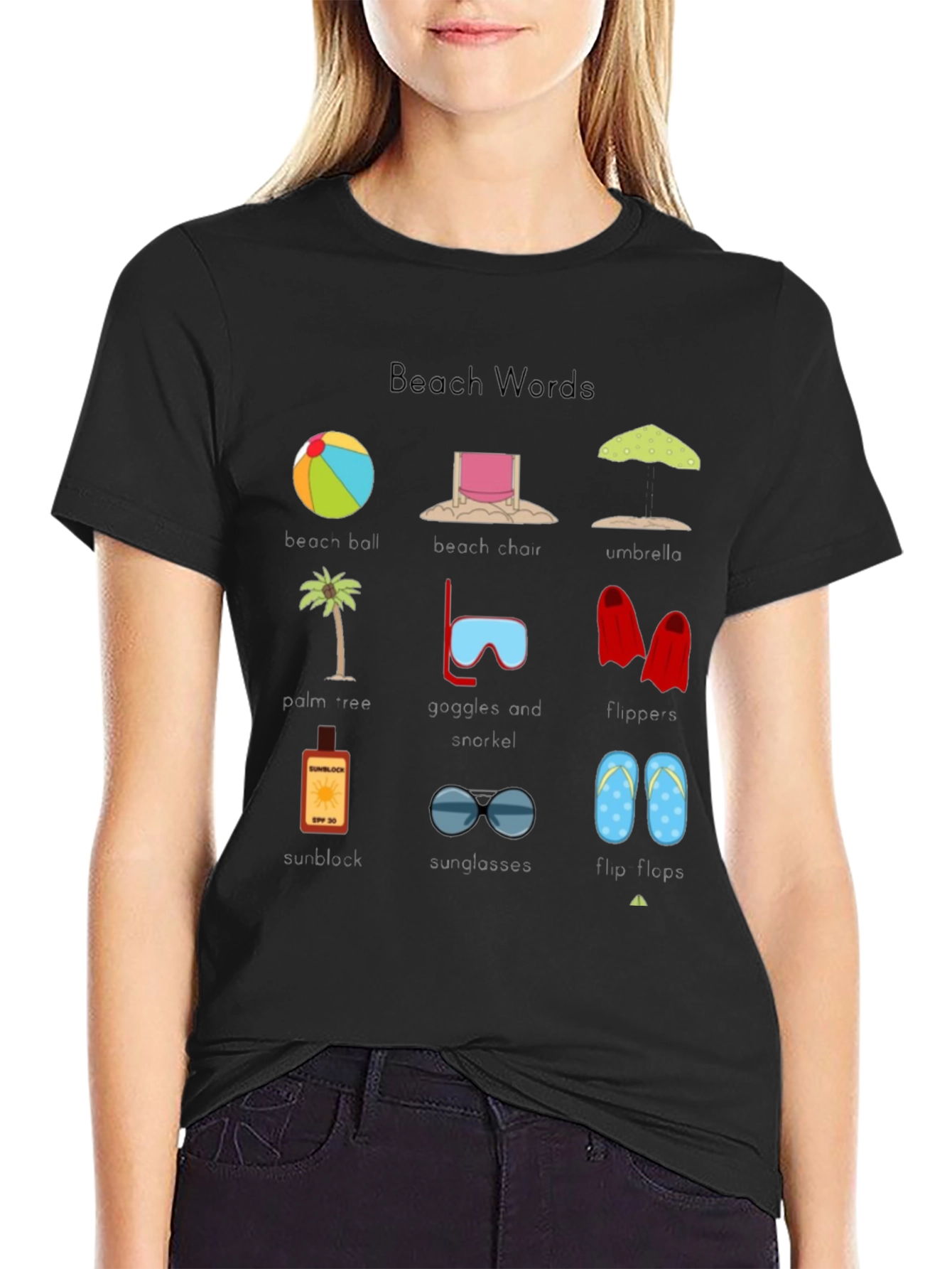 Beach Words T-Shirt | Summer Holiday Ready