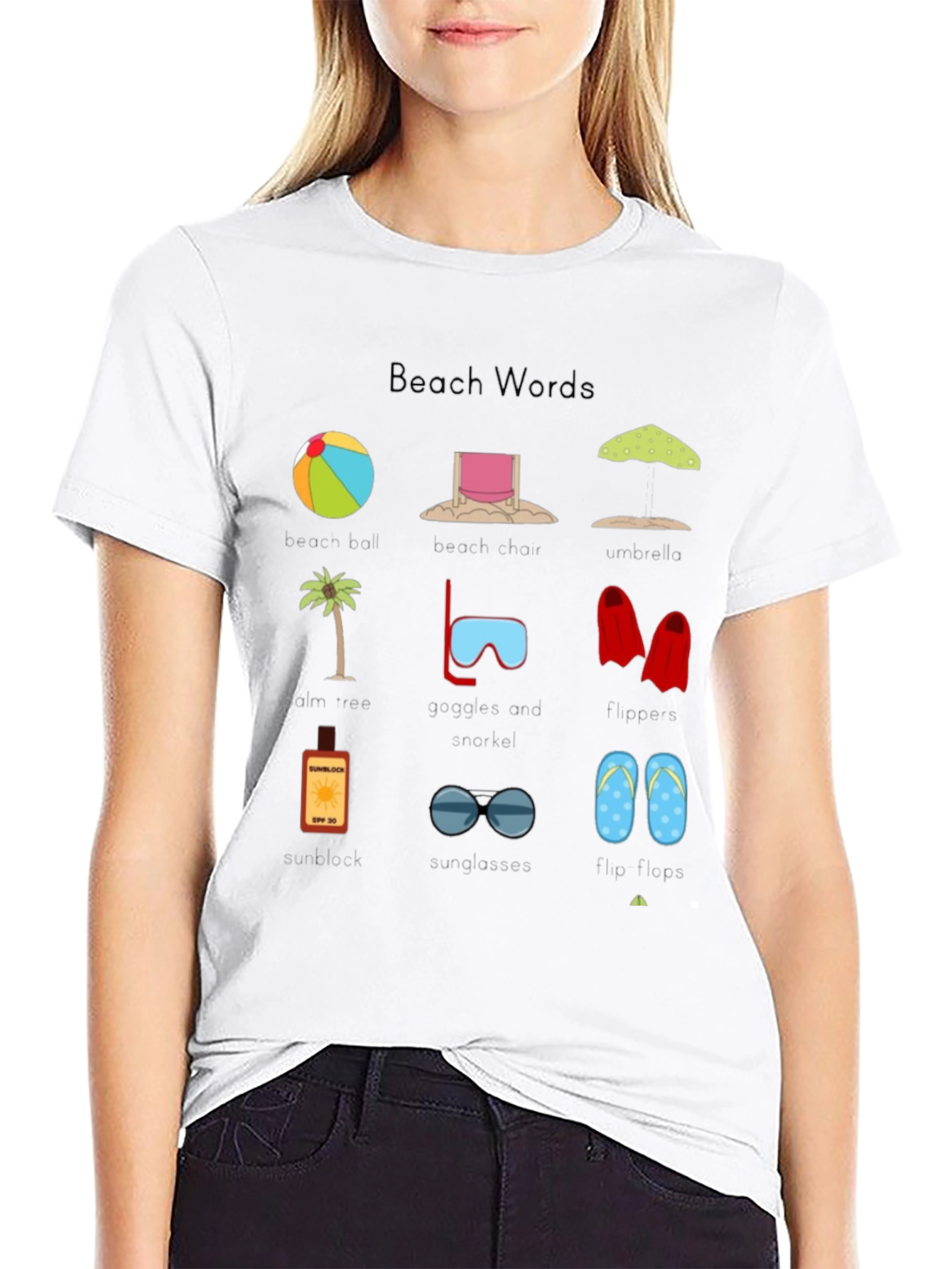 Beach Words T-Shirt | Summer Holiday Ready