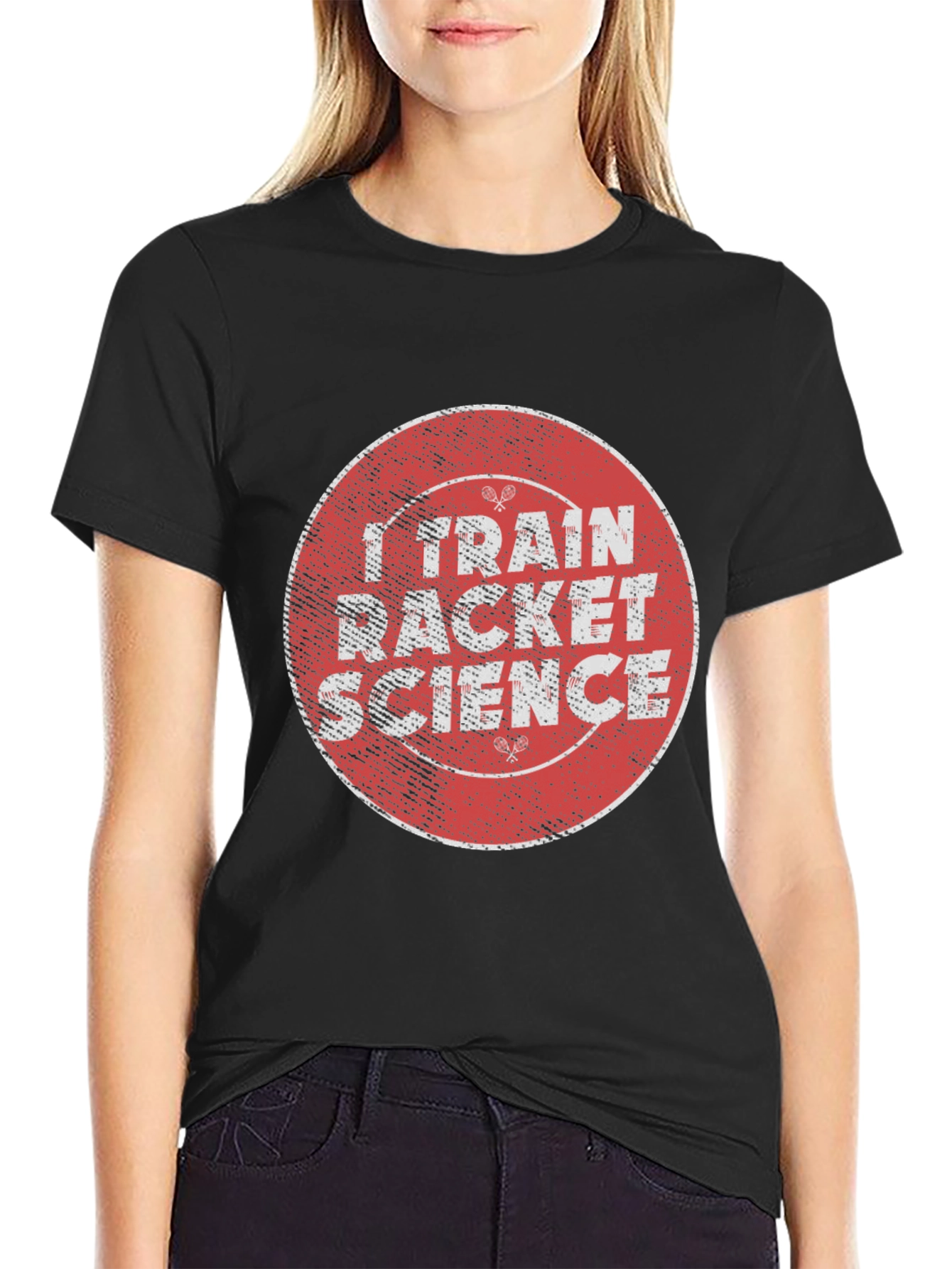 I Train Racket Science Black T-Shirt