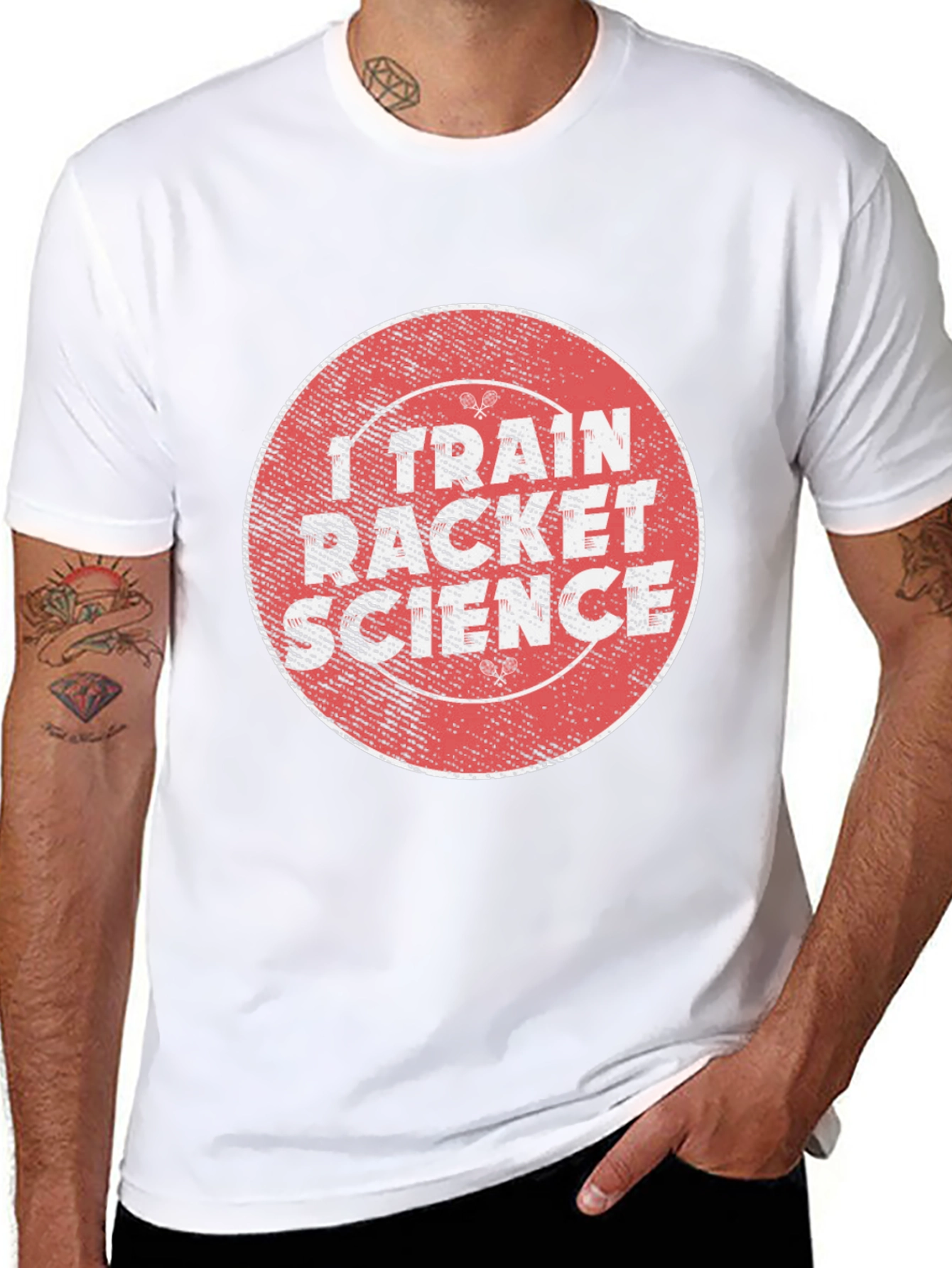I Train Racket Science Black T-Shirt