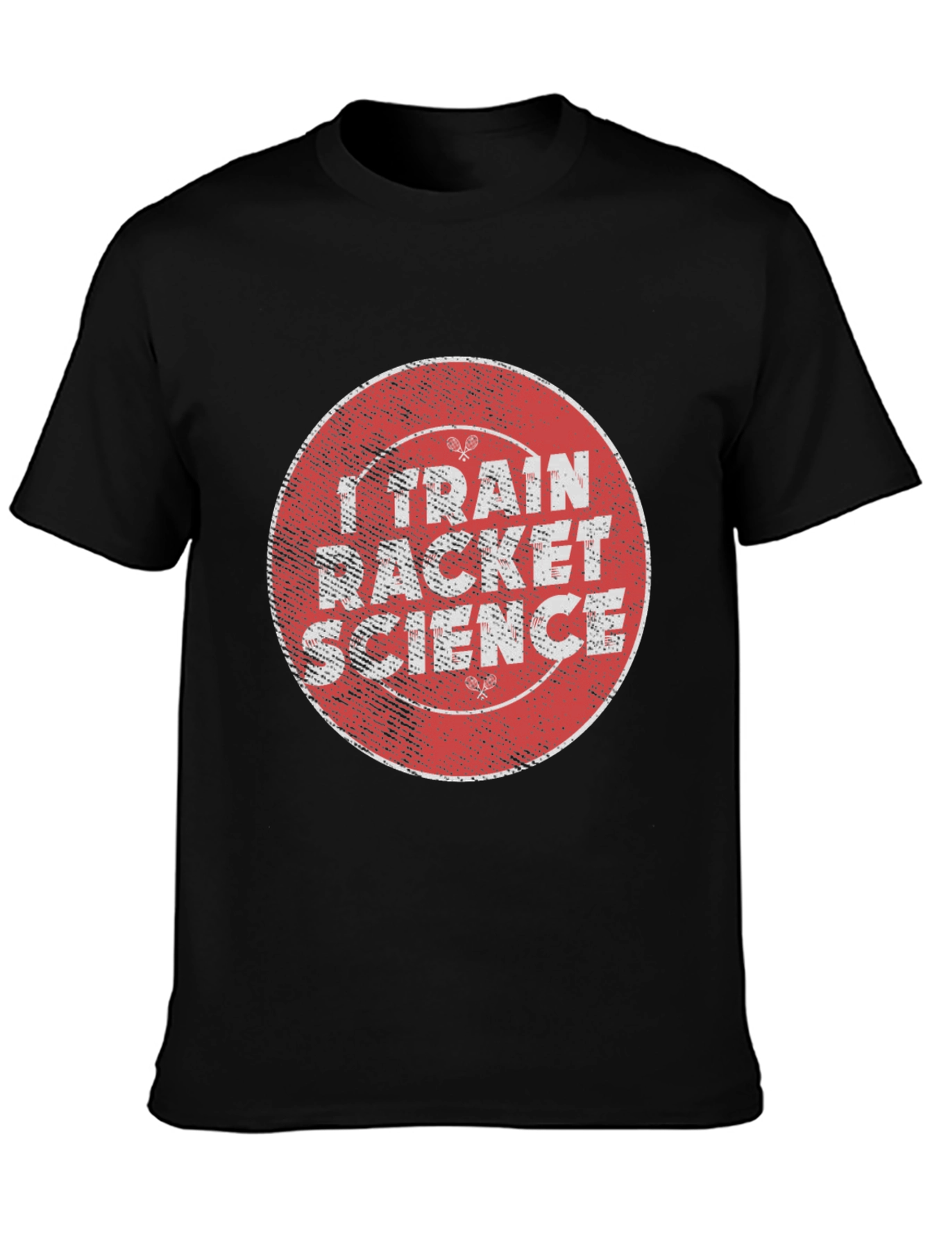 I Train Racket Science Black T-Shirt