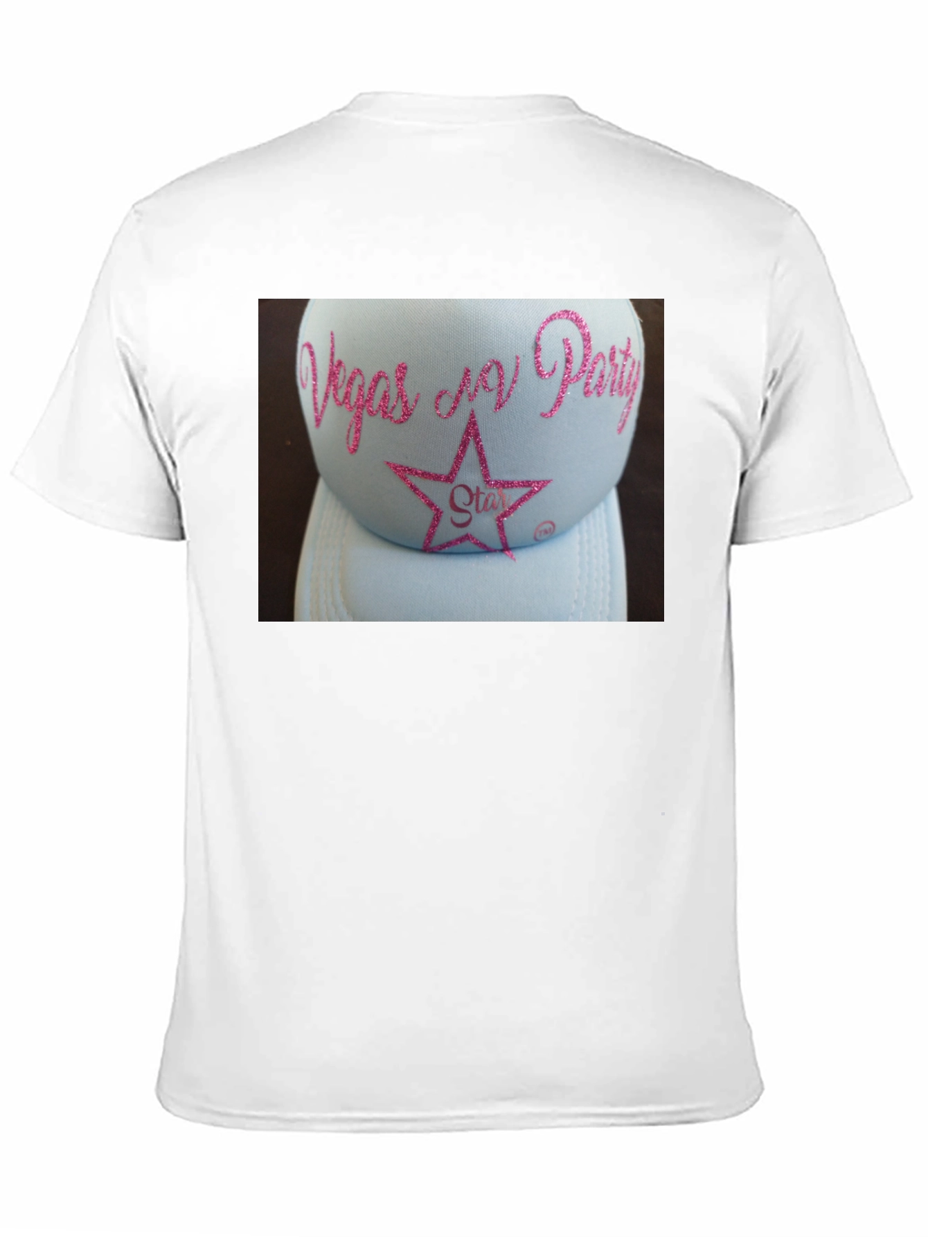 Vegas N Party Glitter Star Hat T-Shirt