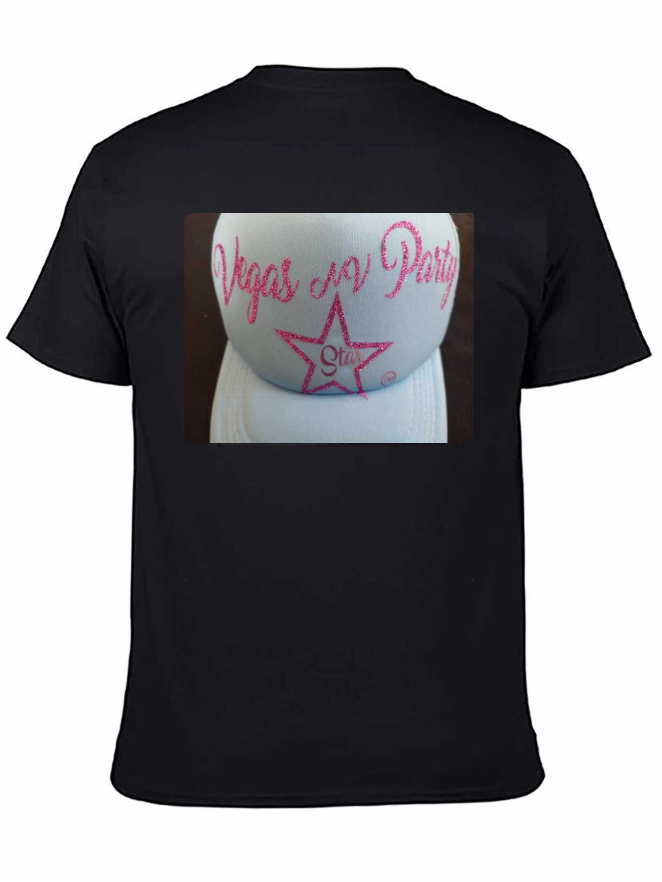 Vegas N Party Glitter Star Hat T-Shirt