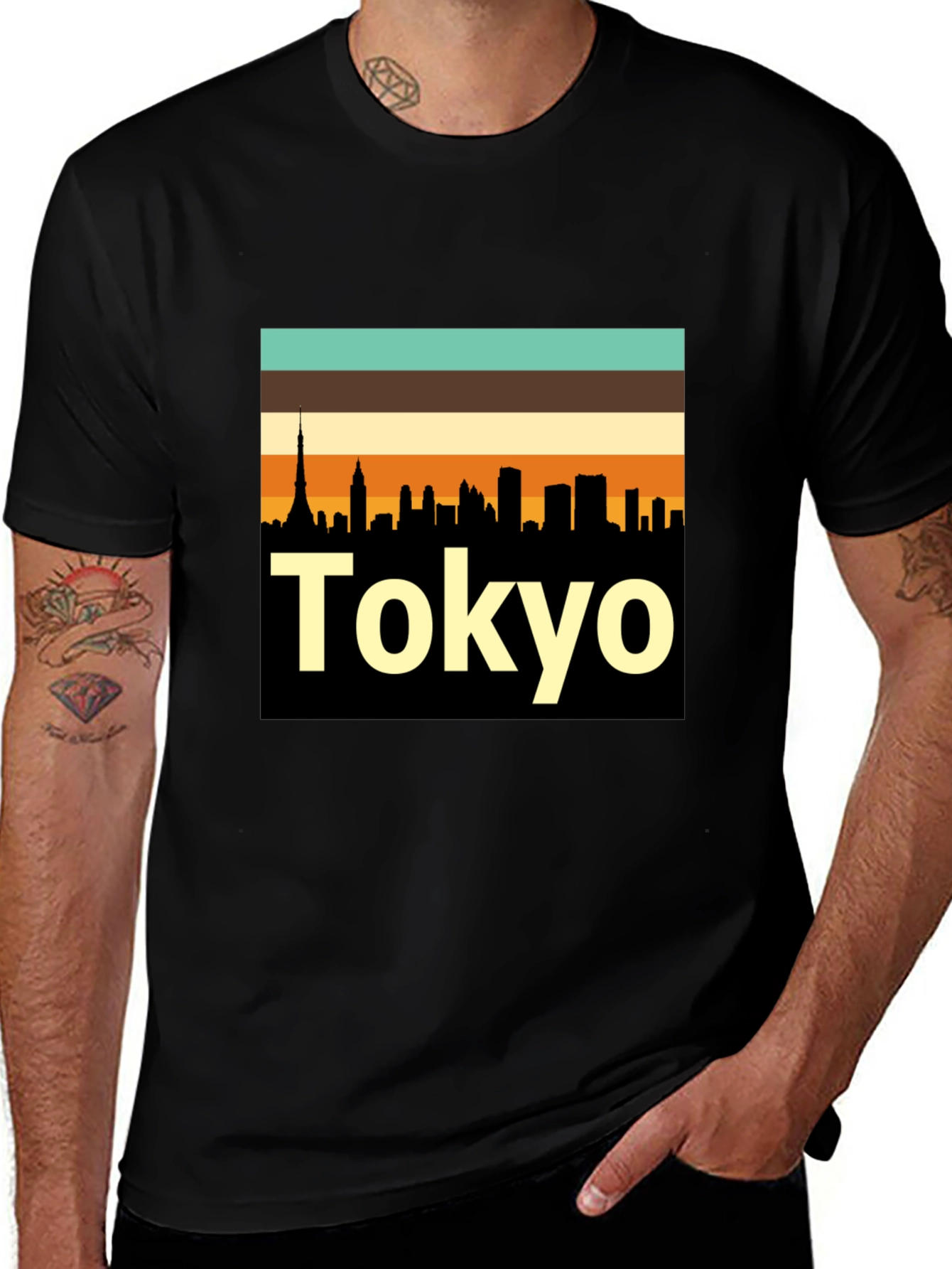 Tokyo Skyline Retro T-Shirt