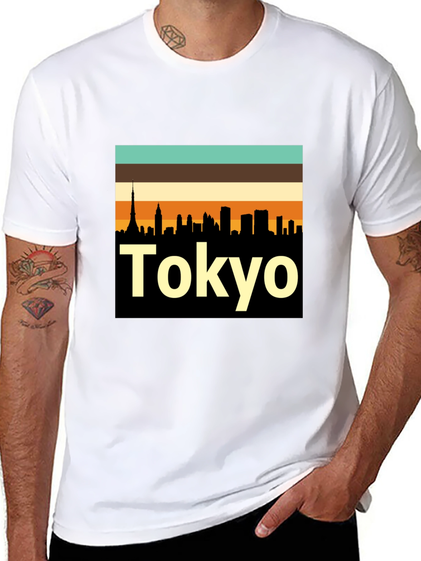Tokyo Skyline Retro T-Shirt
