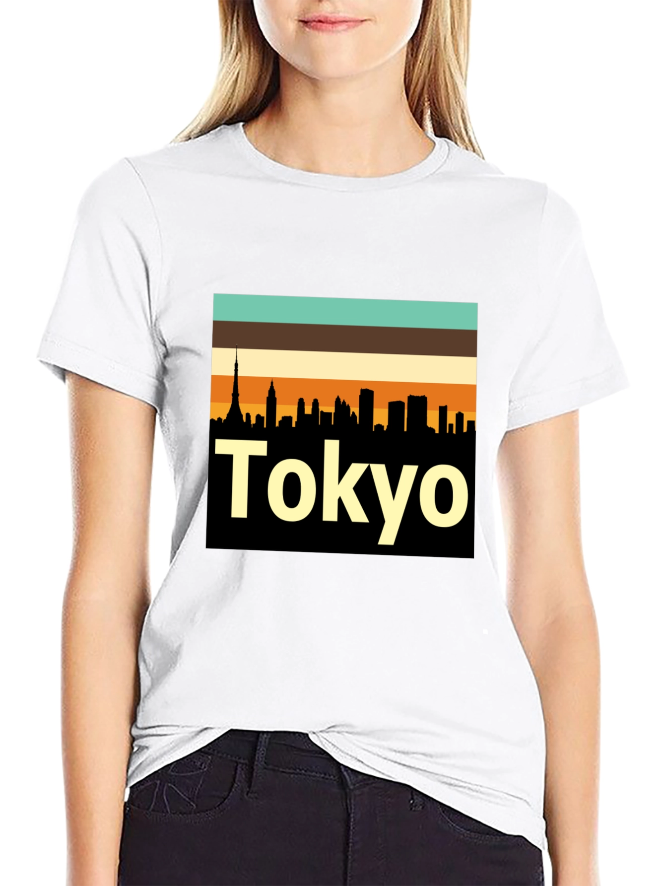 Tokyo Skyline Retro T-Shirt