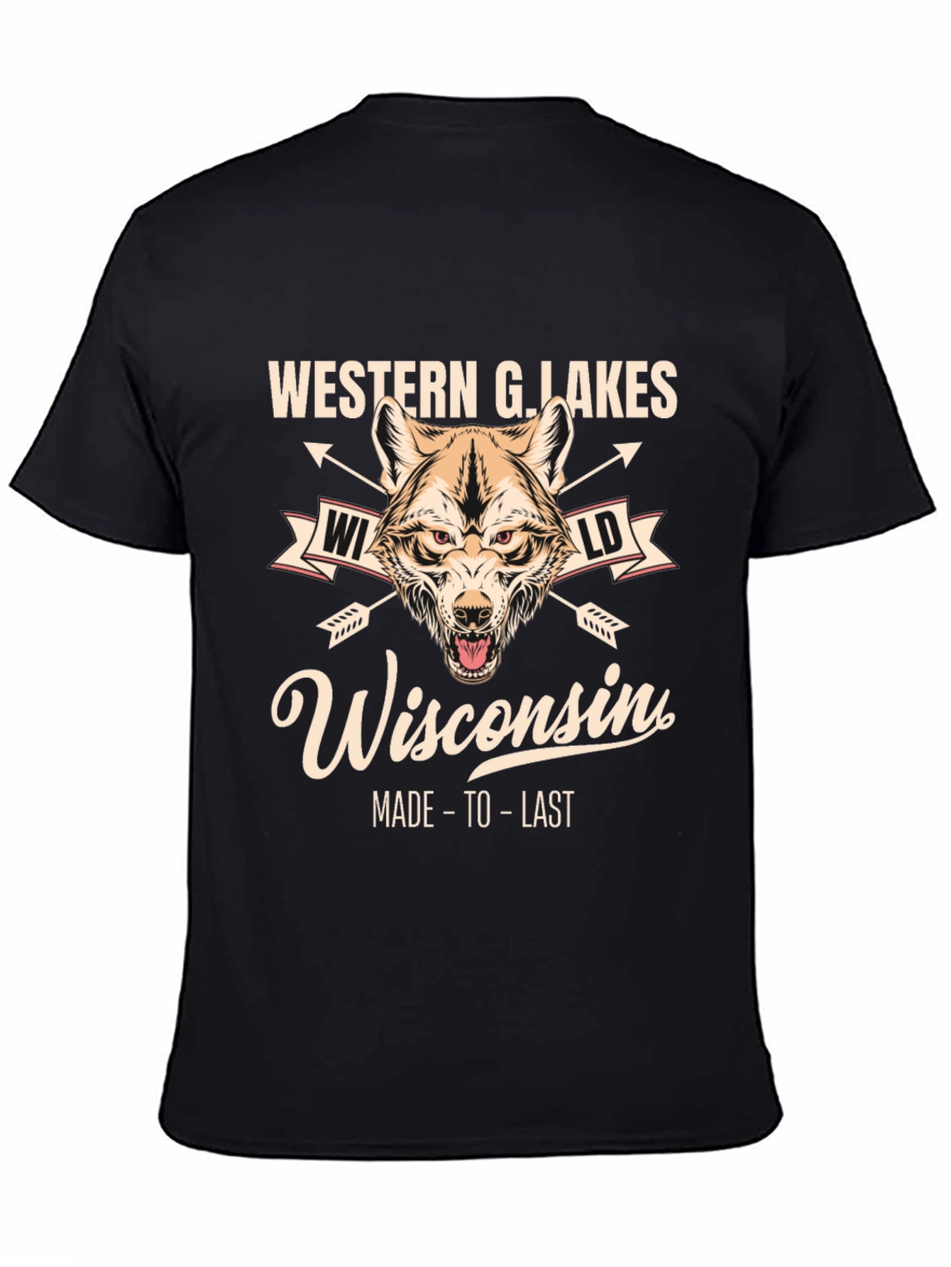 Western G. Lakes Wisconsin Wolf T-Shirt