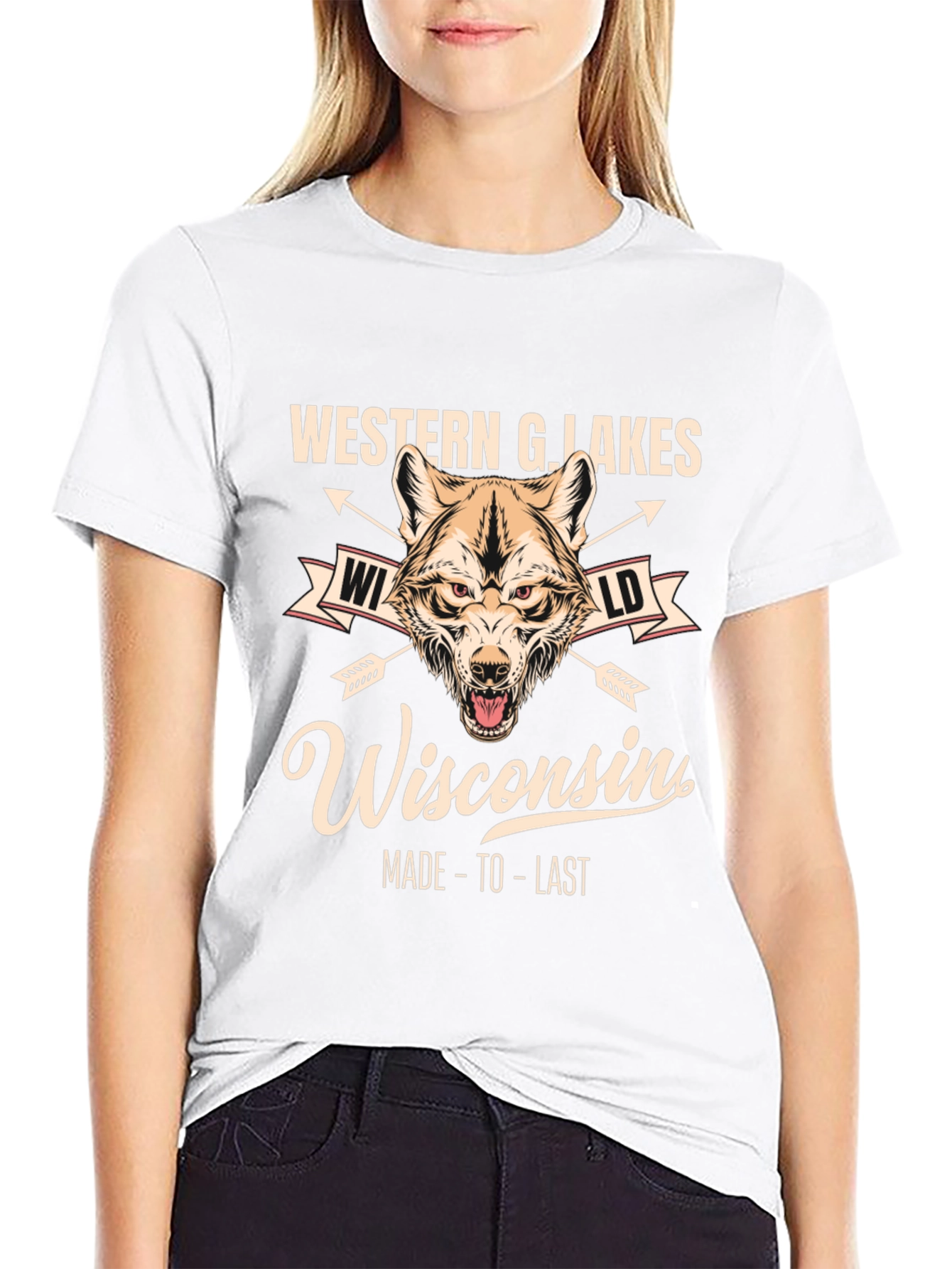 Western G. Lakes Wisconsin Wolf T-Shirt