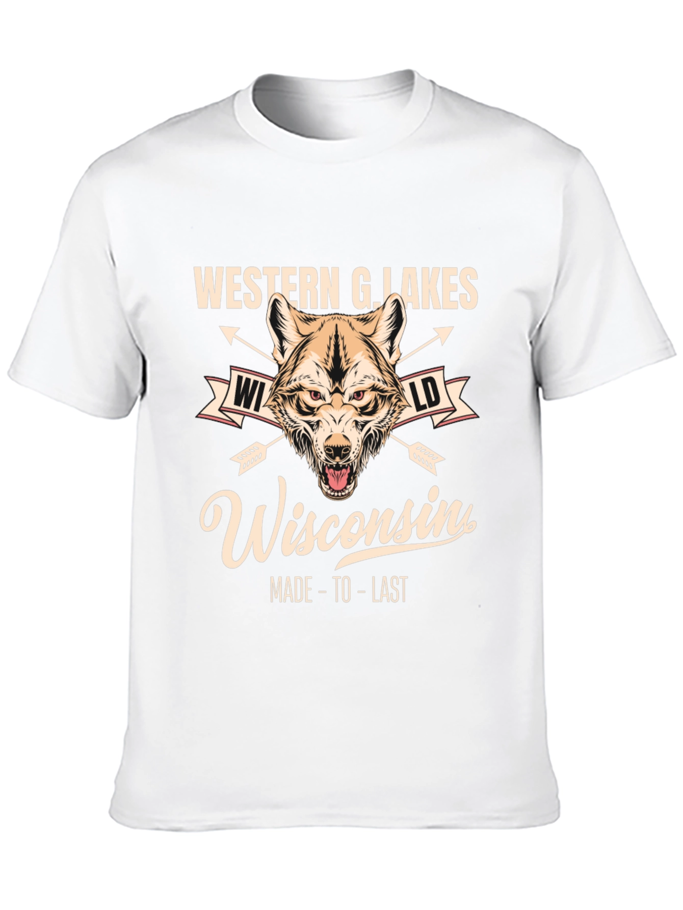 Western G. Lakes Wisconsin Wolf T-Shirt