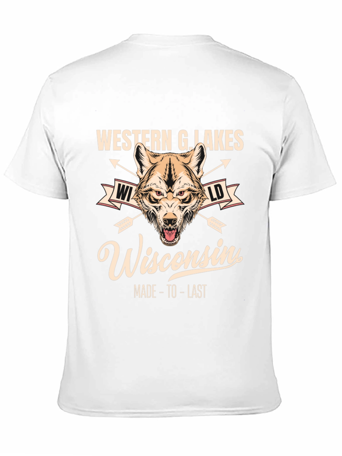 Western G. Lakes Wisconsin Wolf T-Shirt