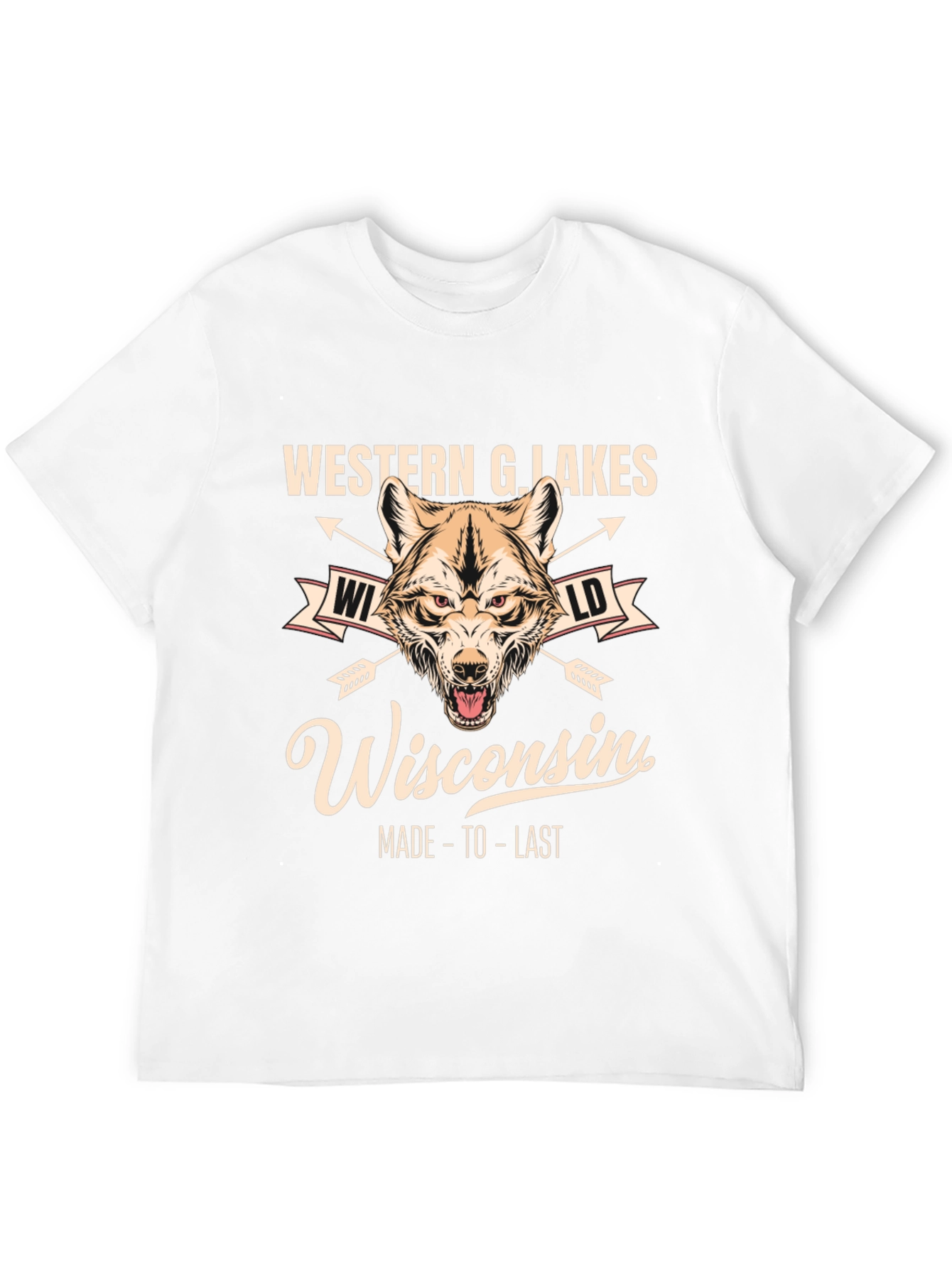Western G. Lakes Wisconsin Wolf T-Shirt
