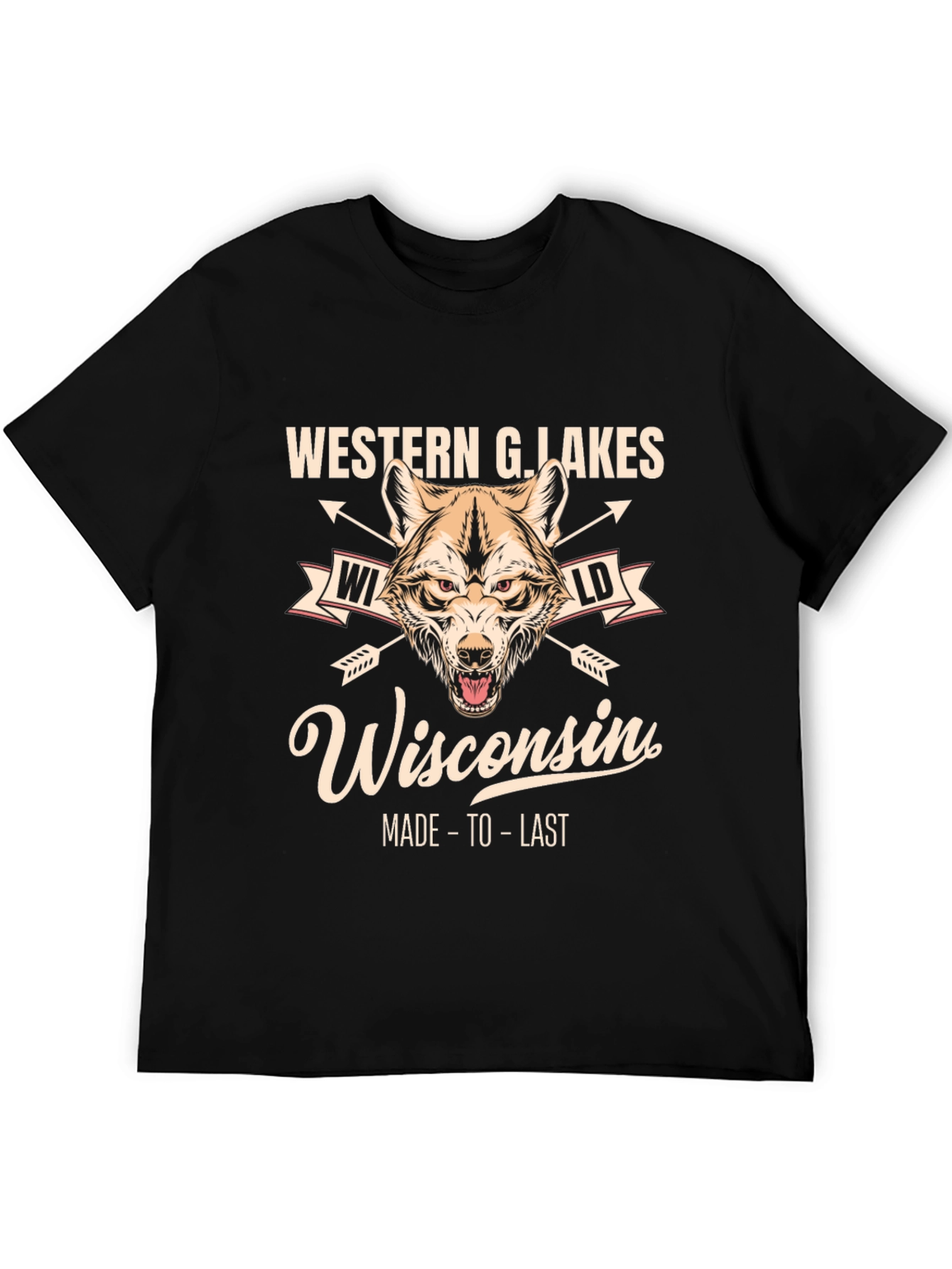 Western G. Lakes Wisconsin Wolf T-Shirt