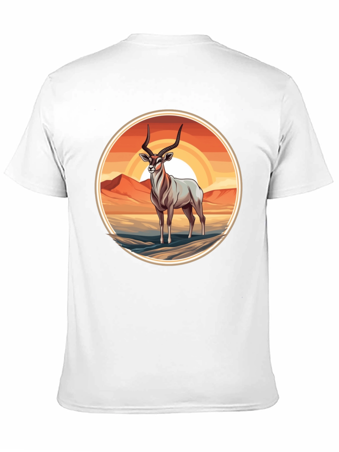 Antelope Graphic Tee - Desert Sunset Design