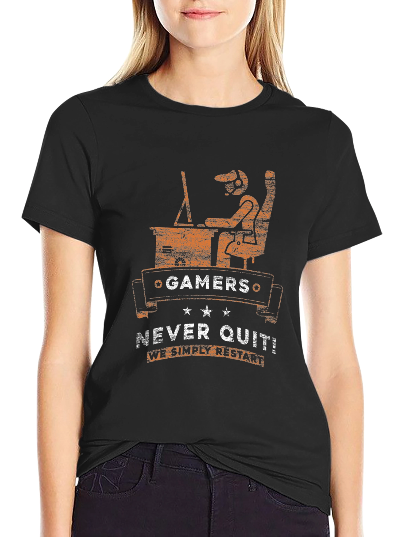 Gamers Never Quit T-Shirt - Funny Gaming Tee