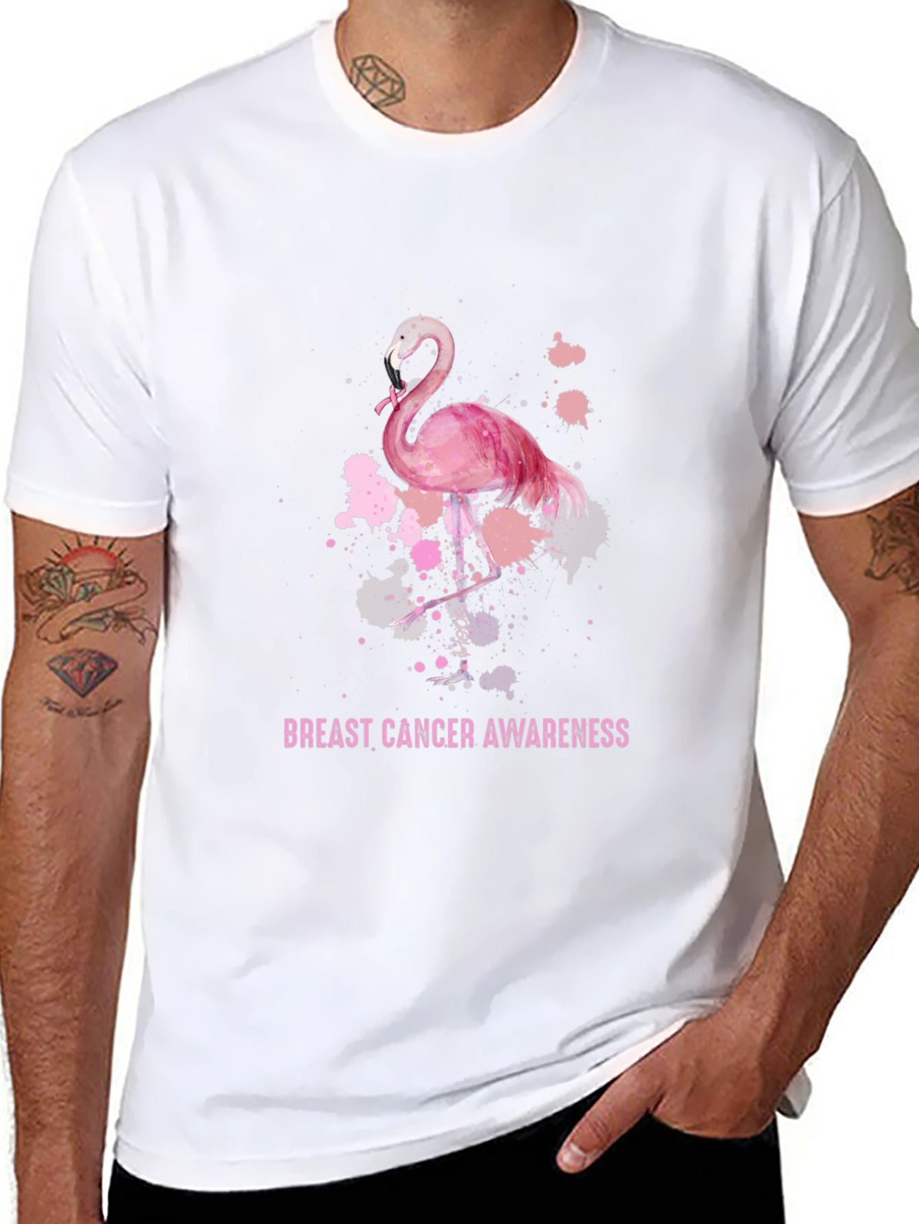 Breast Cancer Awareness Flamingo T-Shirt