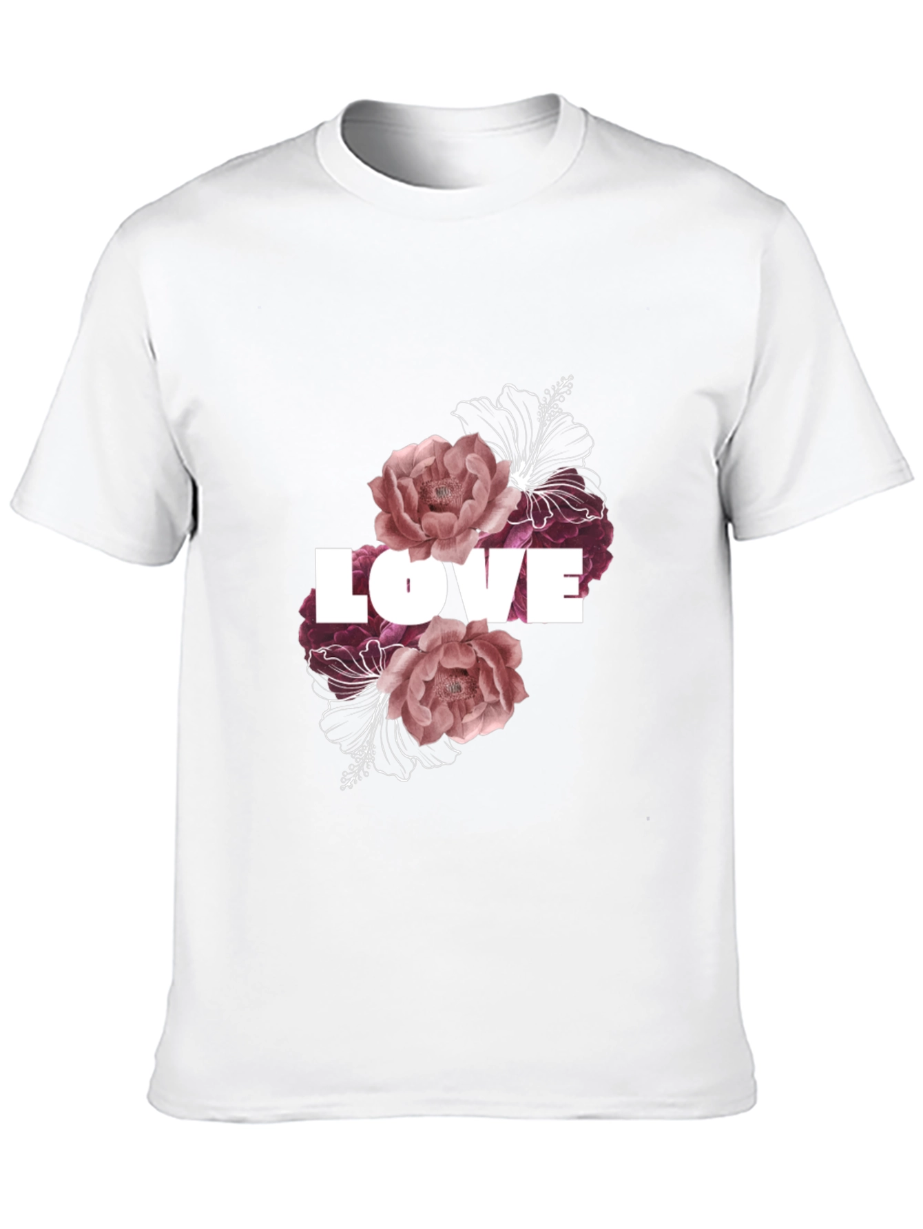 Floral Love T-Shirt - Black