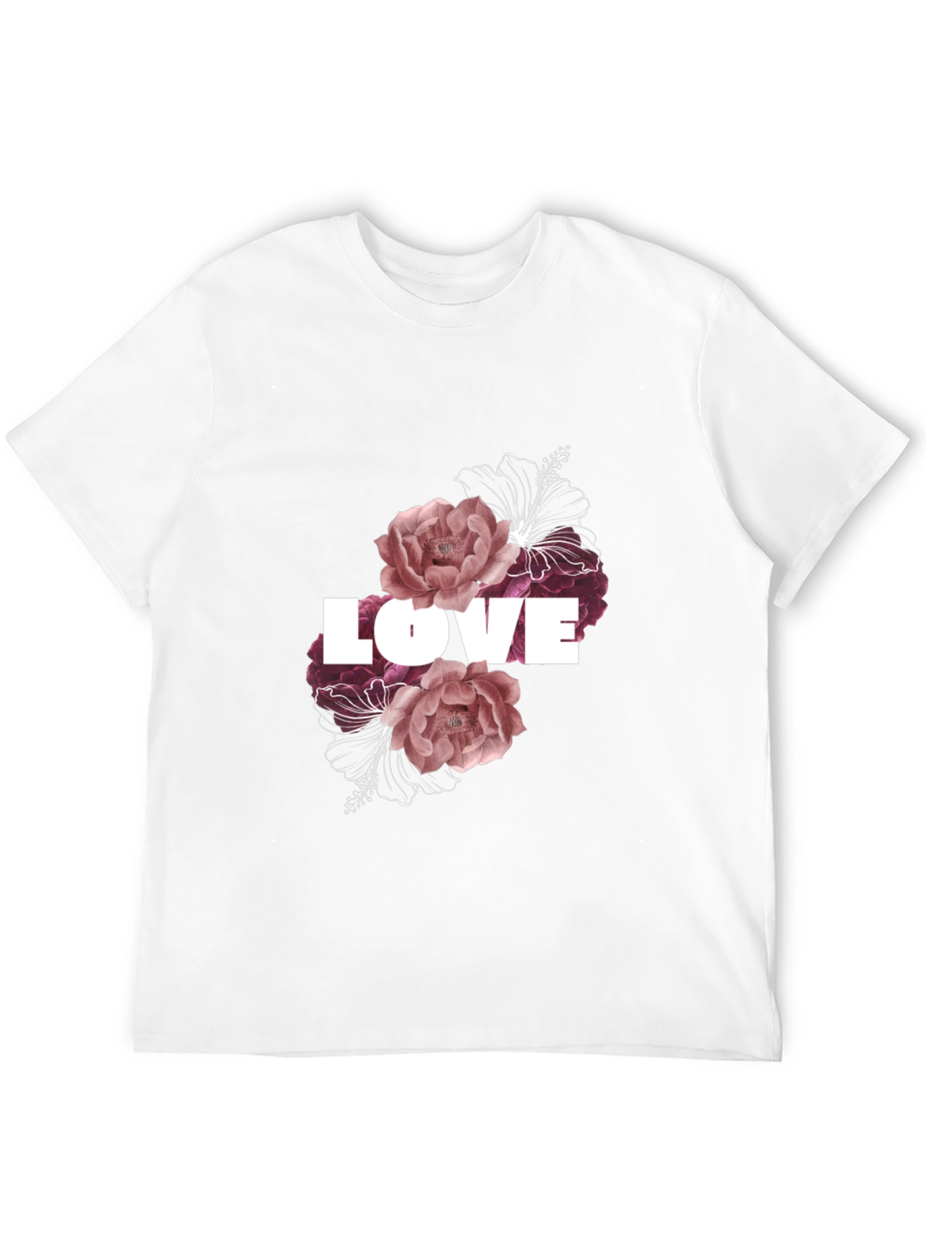 Floral Love T-Shirt - Black