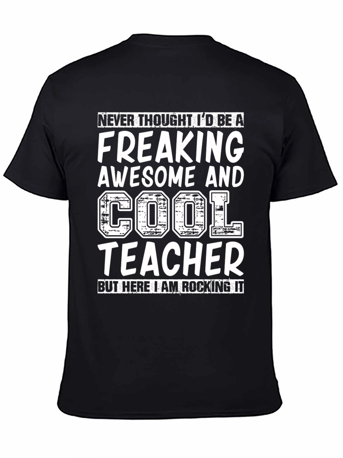 Freaking Awesome Cool Teacher Black T-Shirt