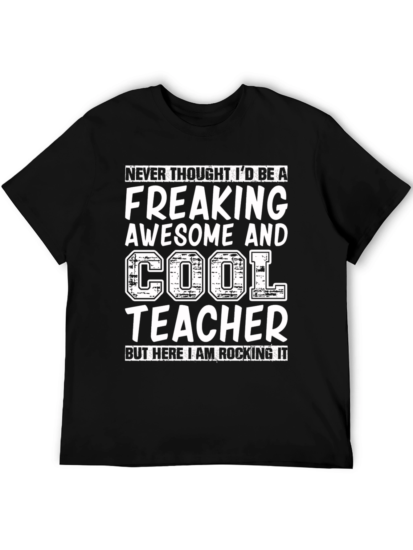 Freaking Awesome Cool Teacher Black T-Shirt