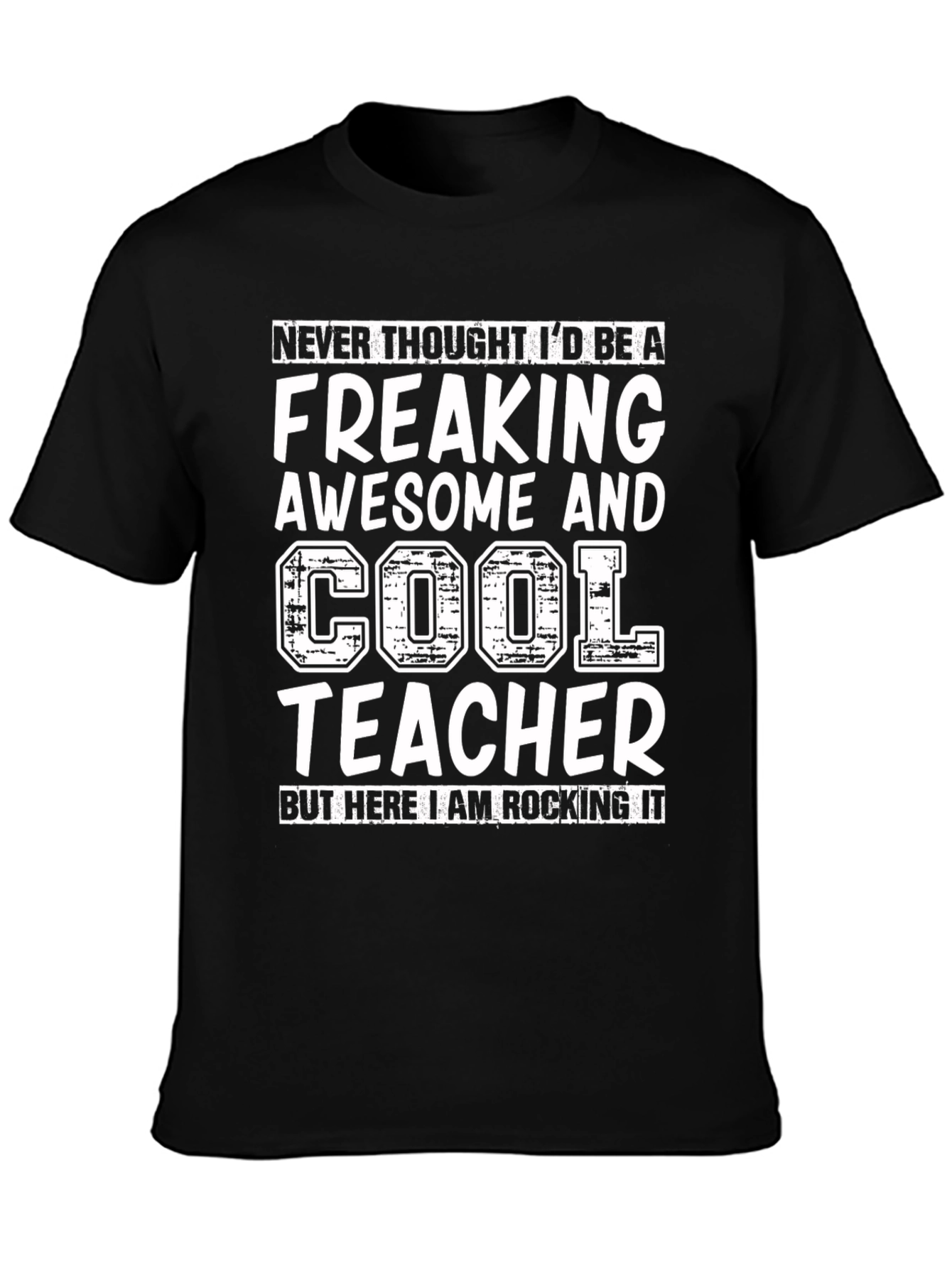 Freaking Awesome Cool Teacher Black T-Shirt