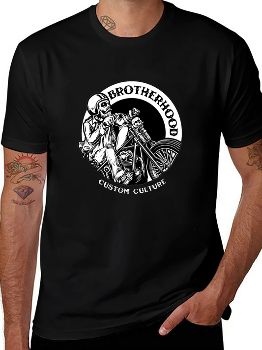 Brotherhood Custom Culture Black Graphic T-Shirt