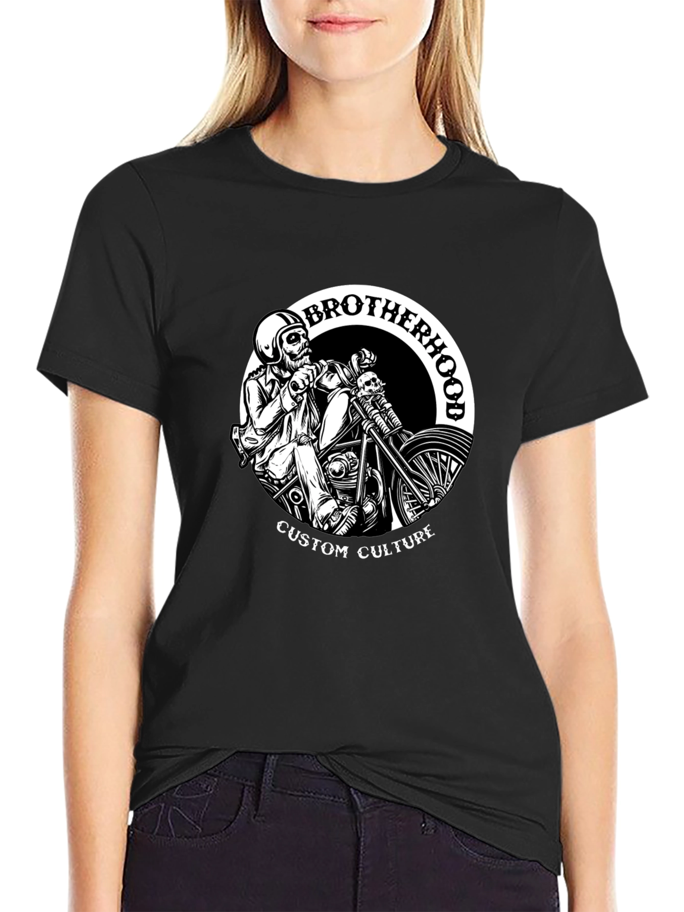 Brotherhood Custom Culture Black Graphic T-Shirt