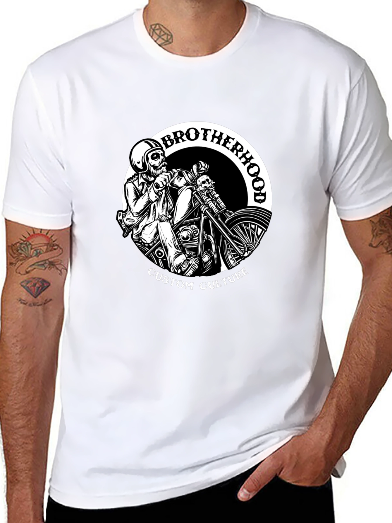 Brotherhood Custom Culture Black Graphic T-Shirt