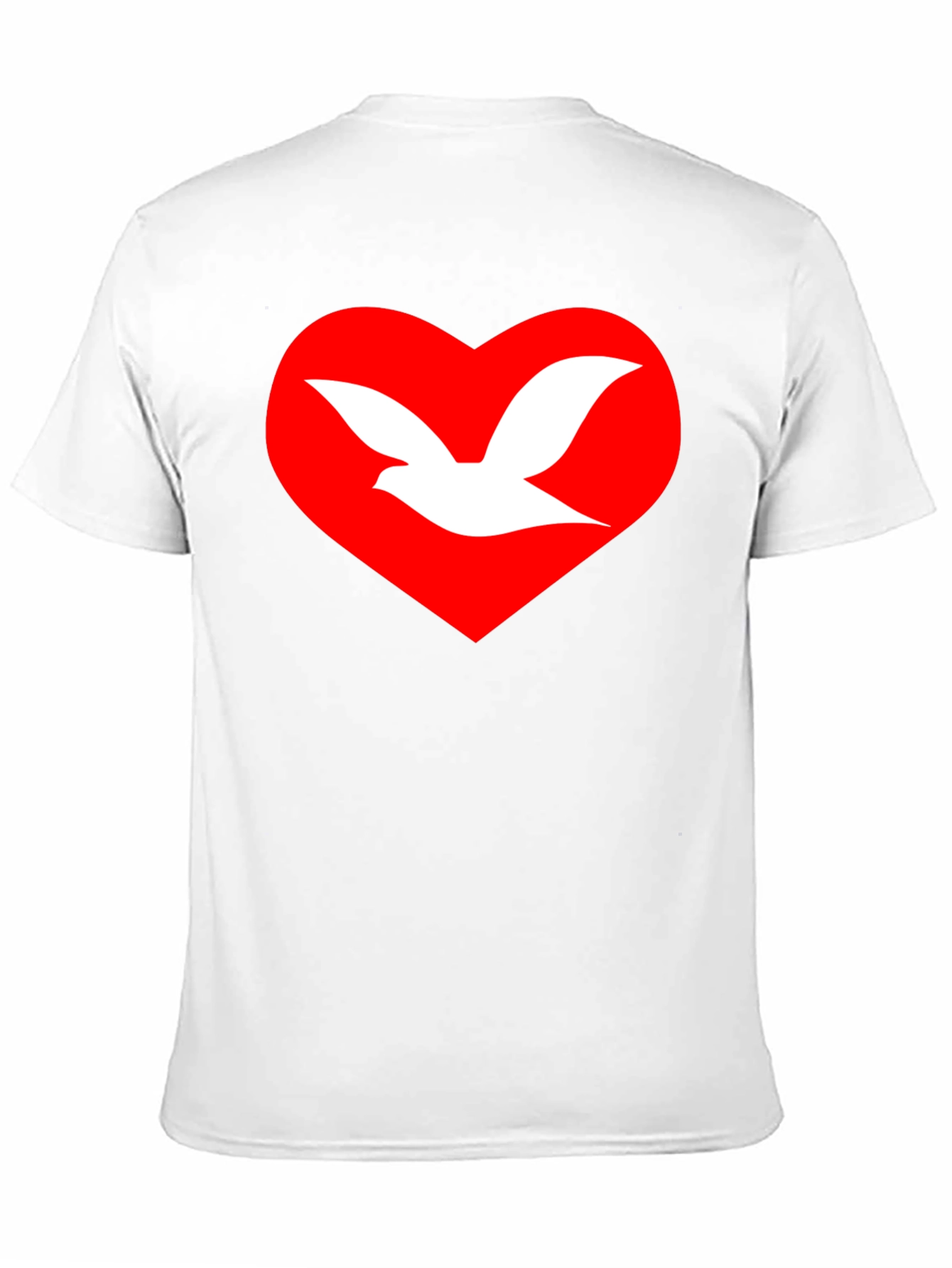 Dove Heart Graphic T-Shirt - Unisex Black Tee