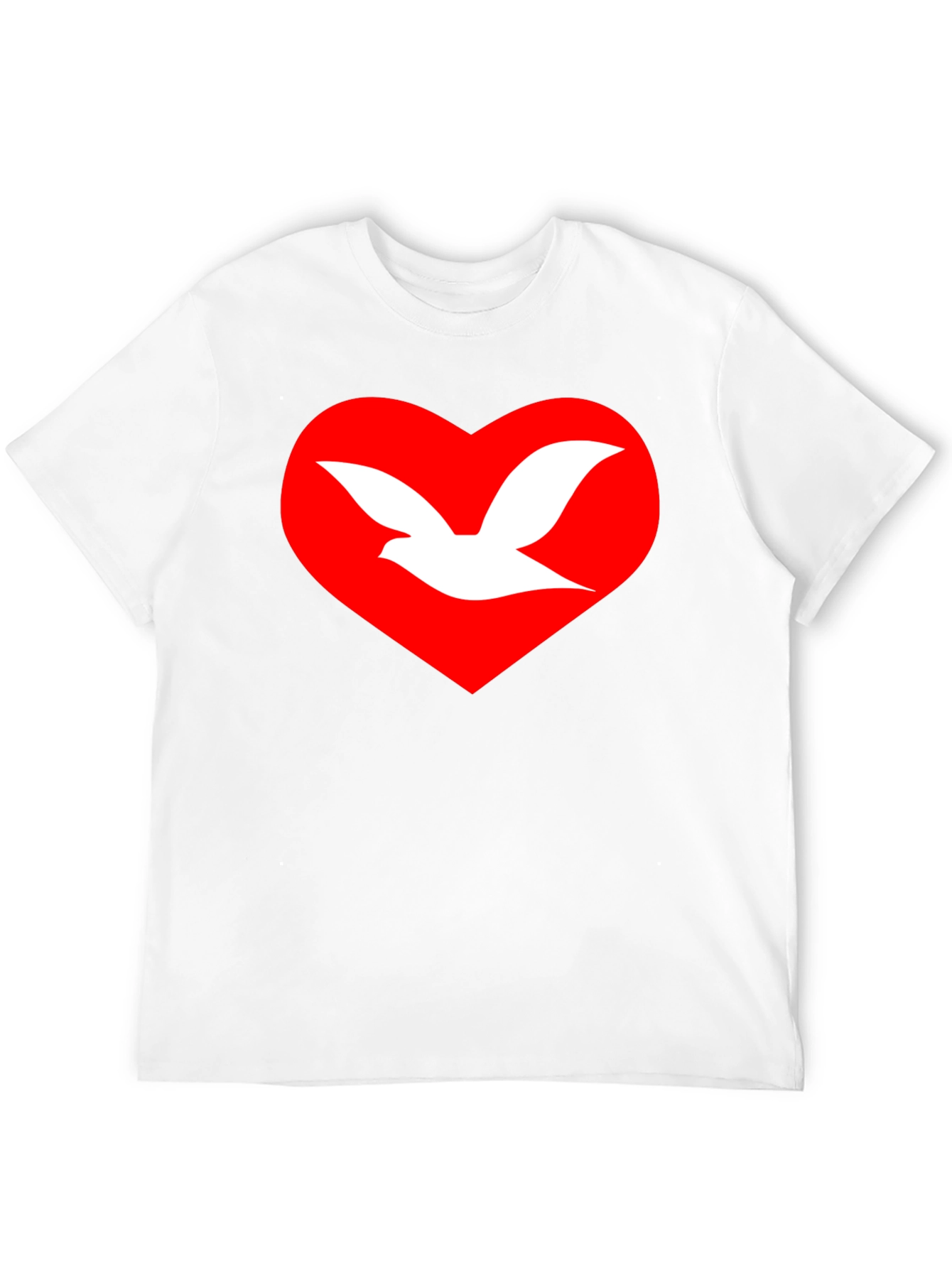 Dove Heart Graphic T-Shirt - Unisex Black Tee