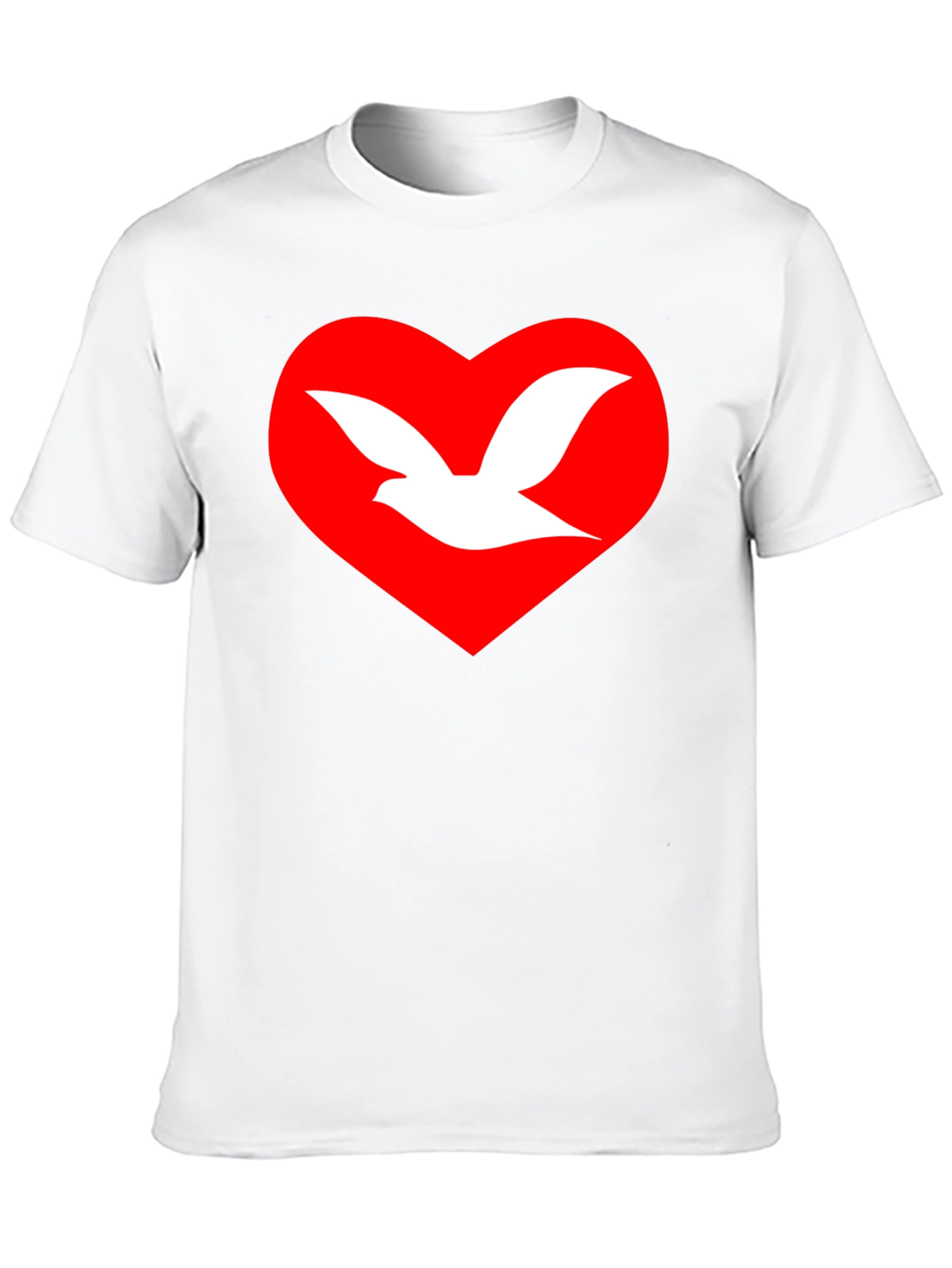 Dove Heart Graphic T-Shirt - Unisex Black Tee