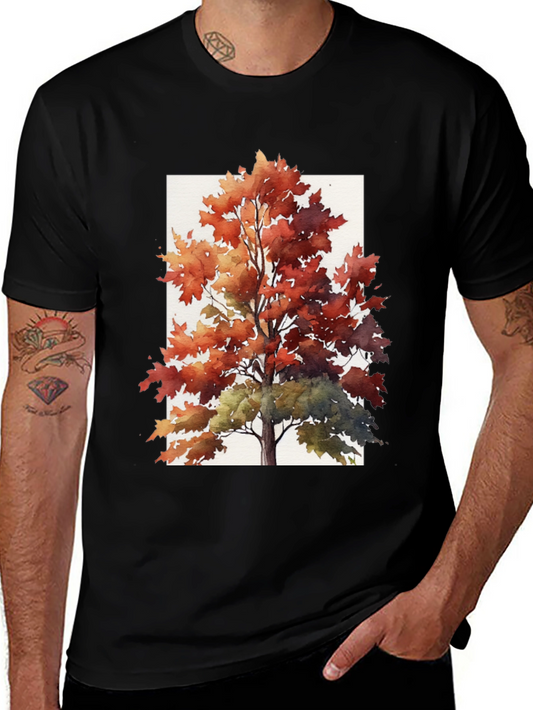 Autumn Tree Graphic Tee - Stylish Fall Apparel