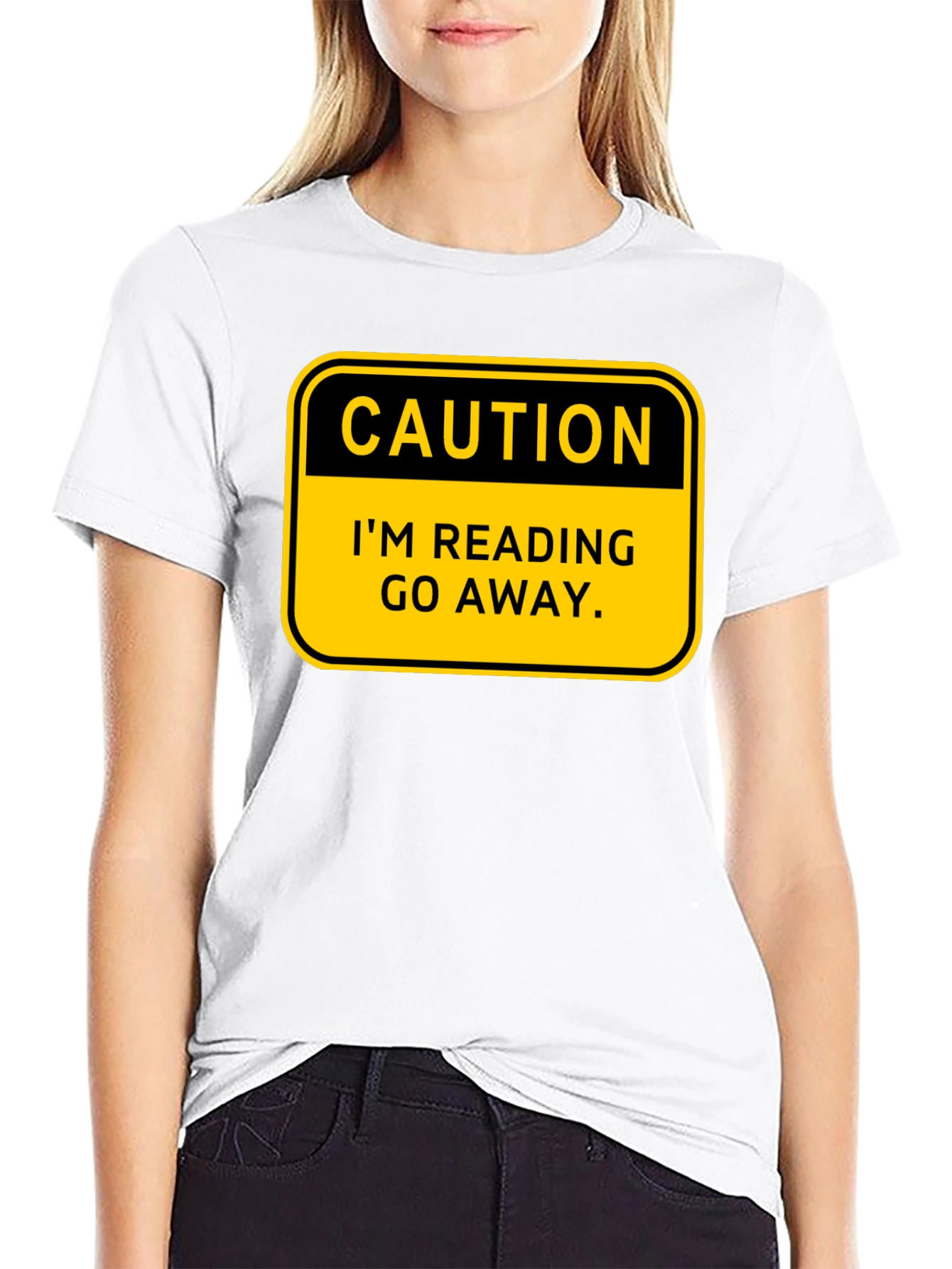 Caution: Im Reading - Go Away T-Shirt