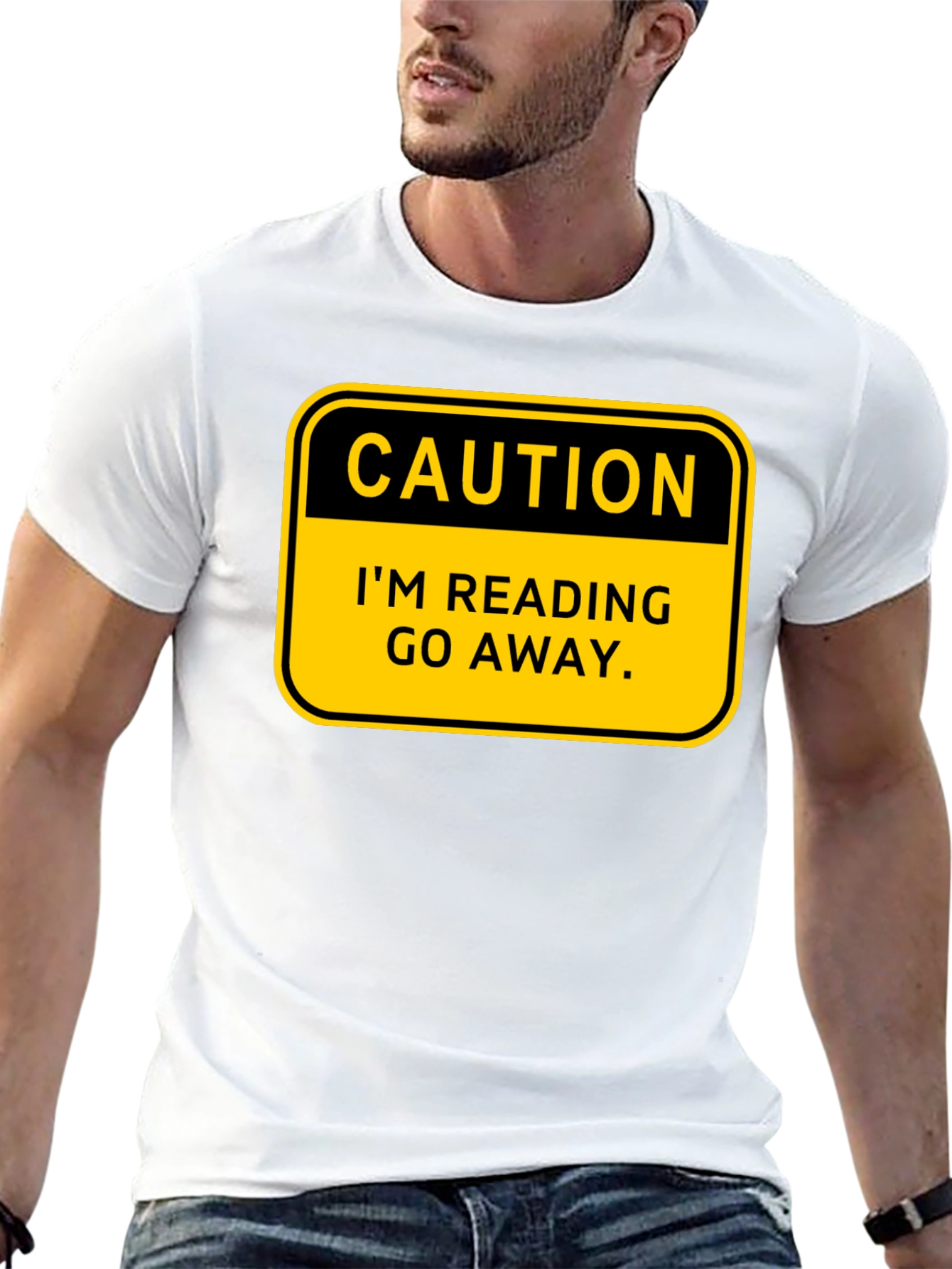 Caution: Im Reading - Go Away T-Shirt