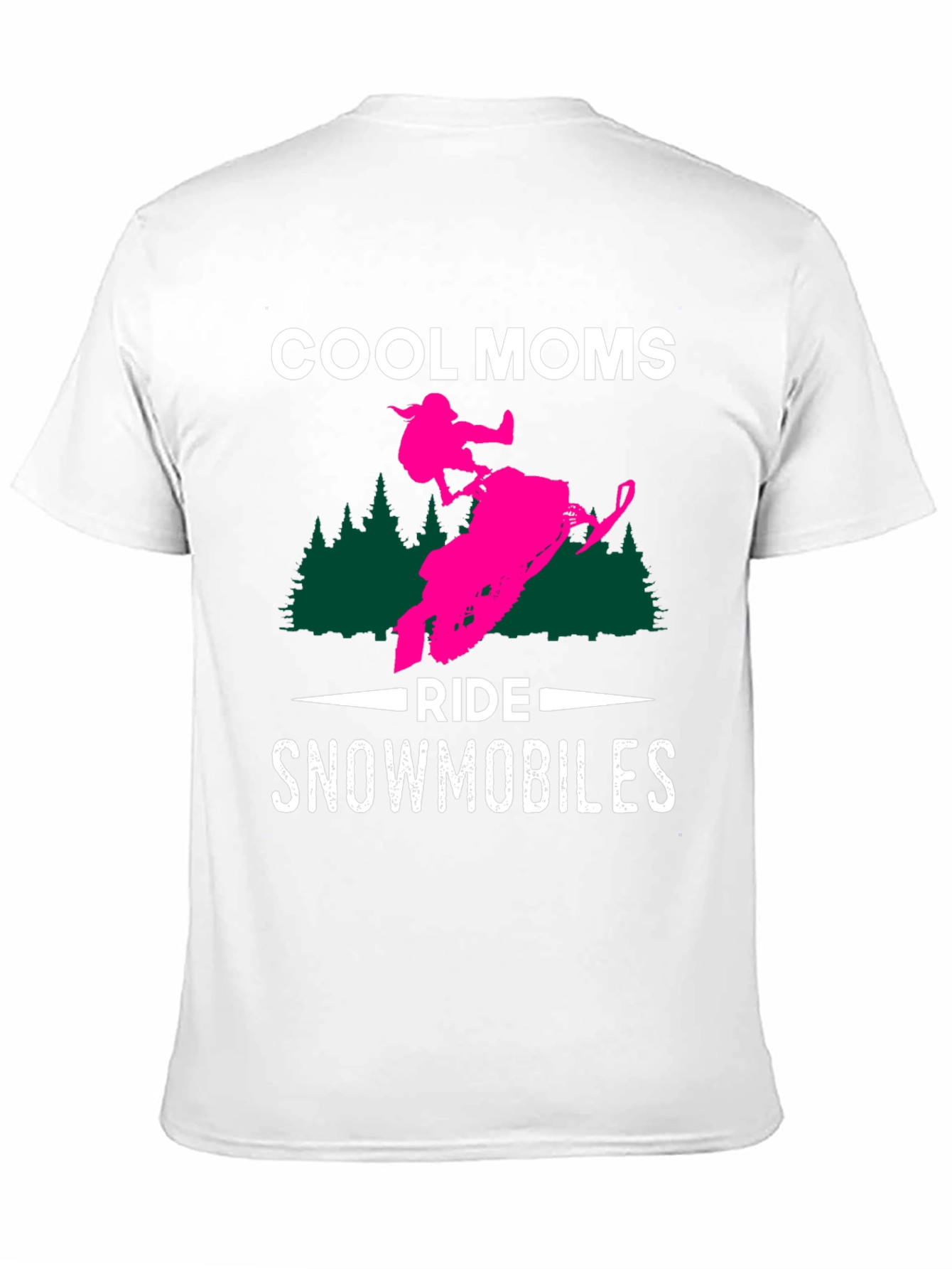 Cool Moms Ride Snowmobiles Graphic T-Shirt