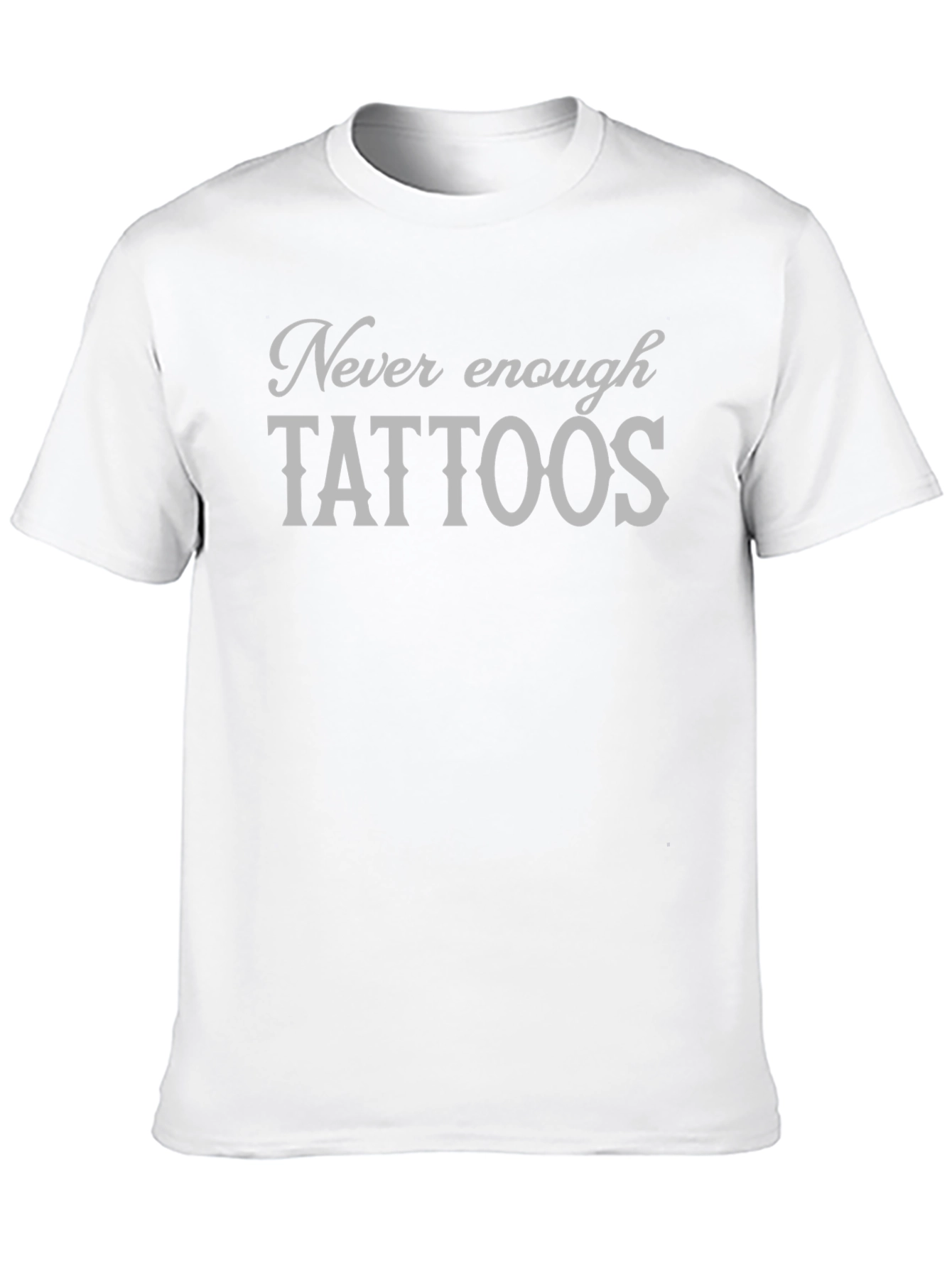 Never Enough Tattoos Graphic Tee - Black Cotton T-Shirt