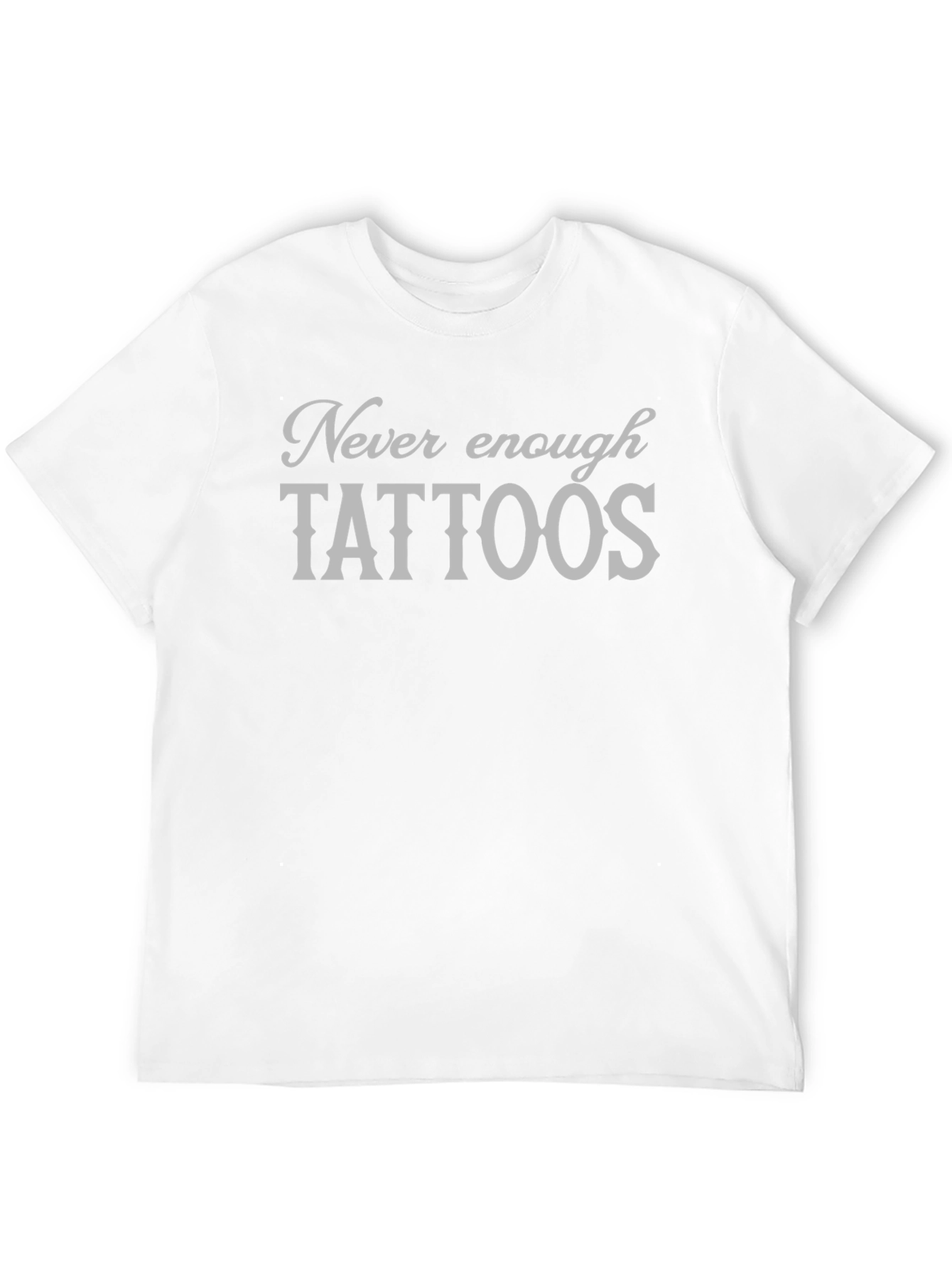 Never Enough Tattoos Graphic Tee - Black Cotton T-Shirt
