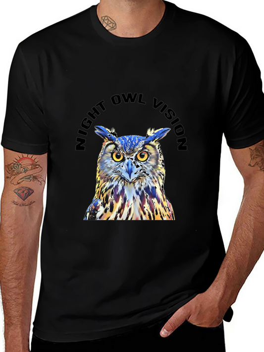 Night Owl Vision Graphic Tee - Black