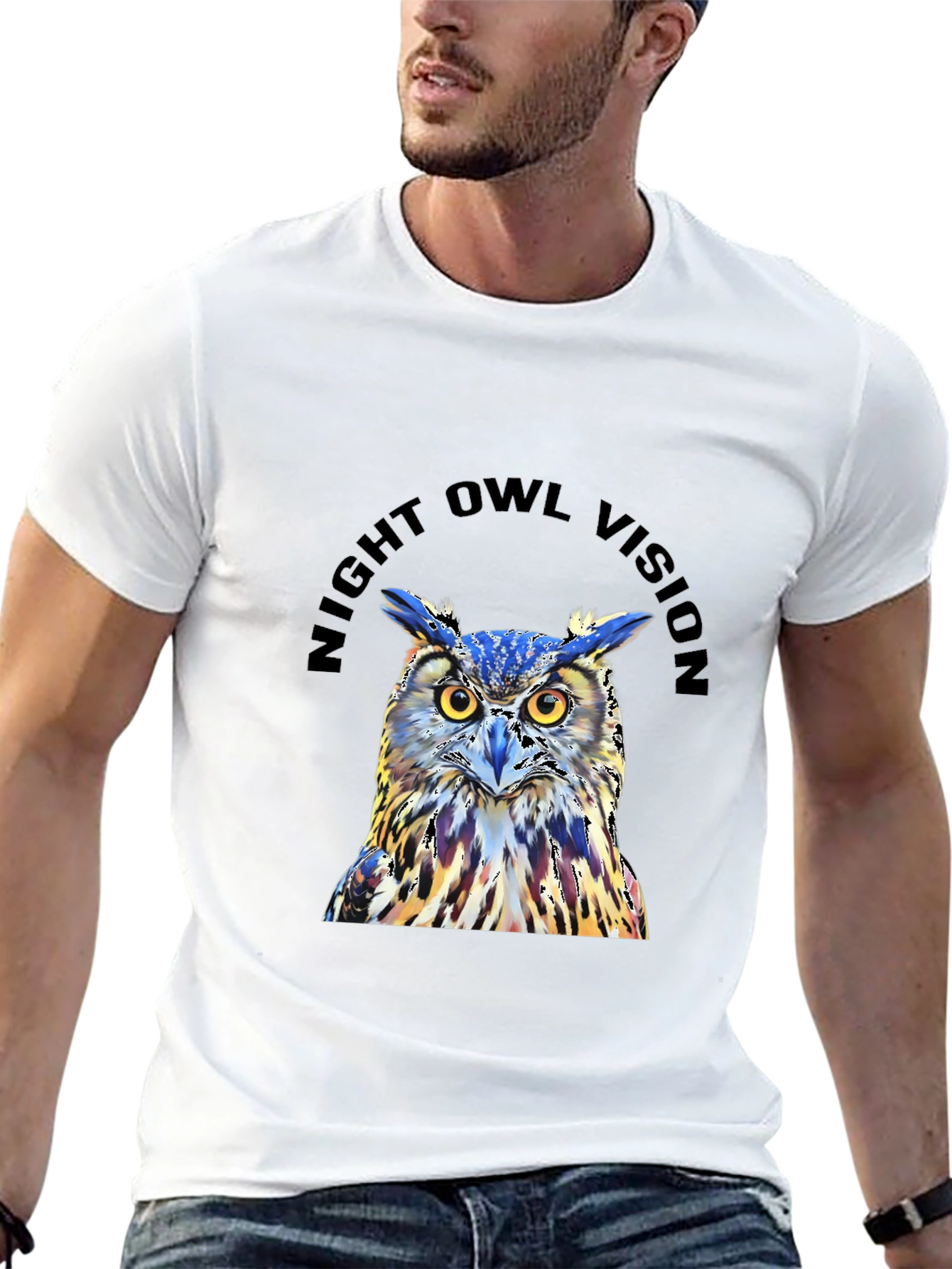 Night Owl Vision Graphic Tee - Black