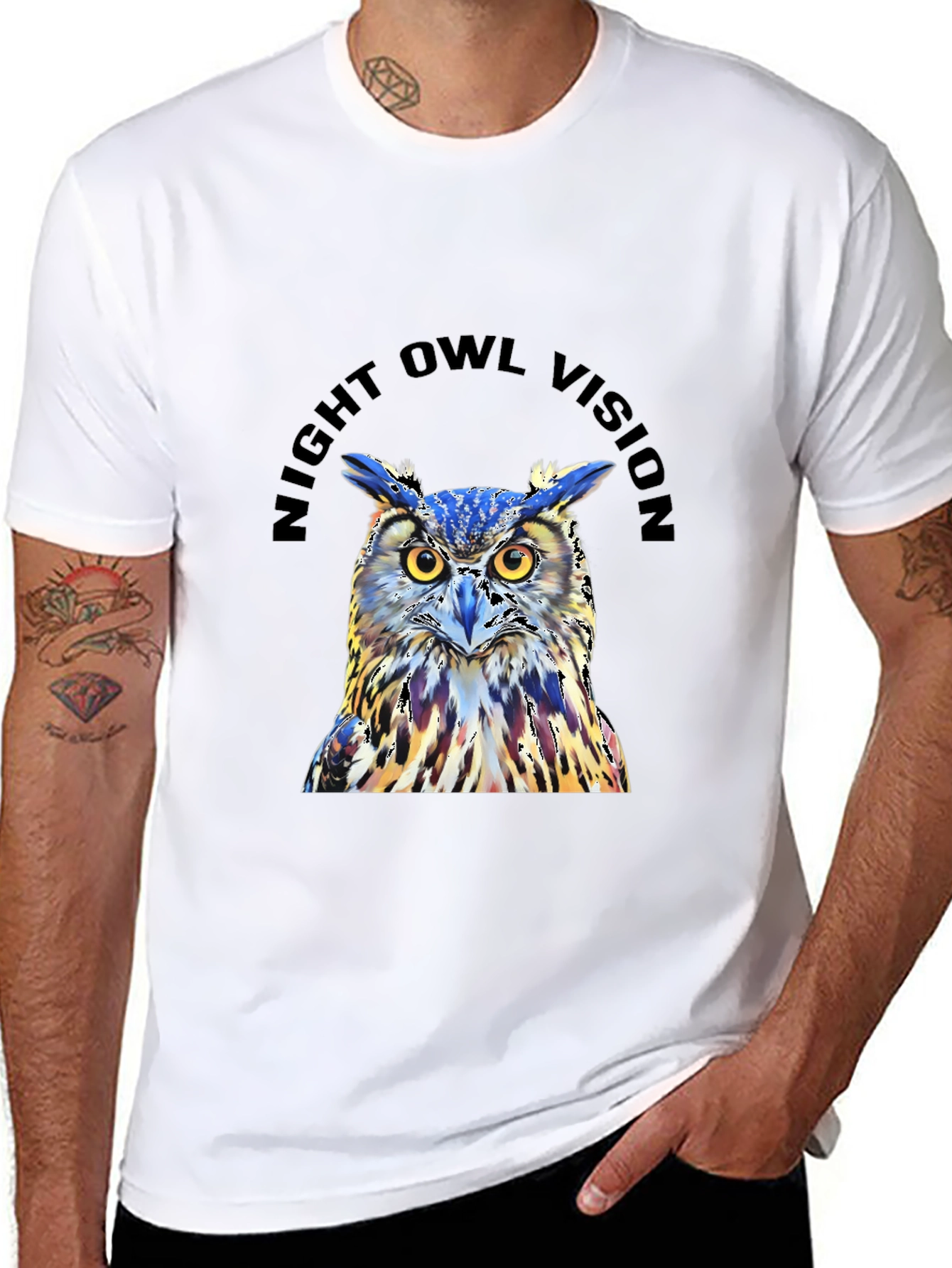 Night Owl Vision Graphic Tee - Black