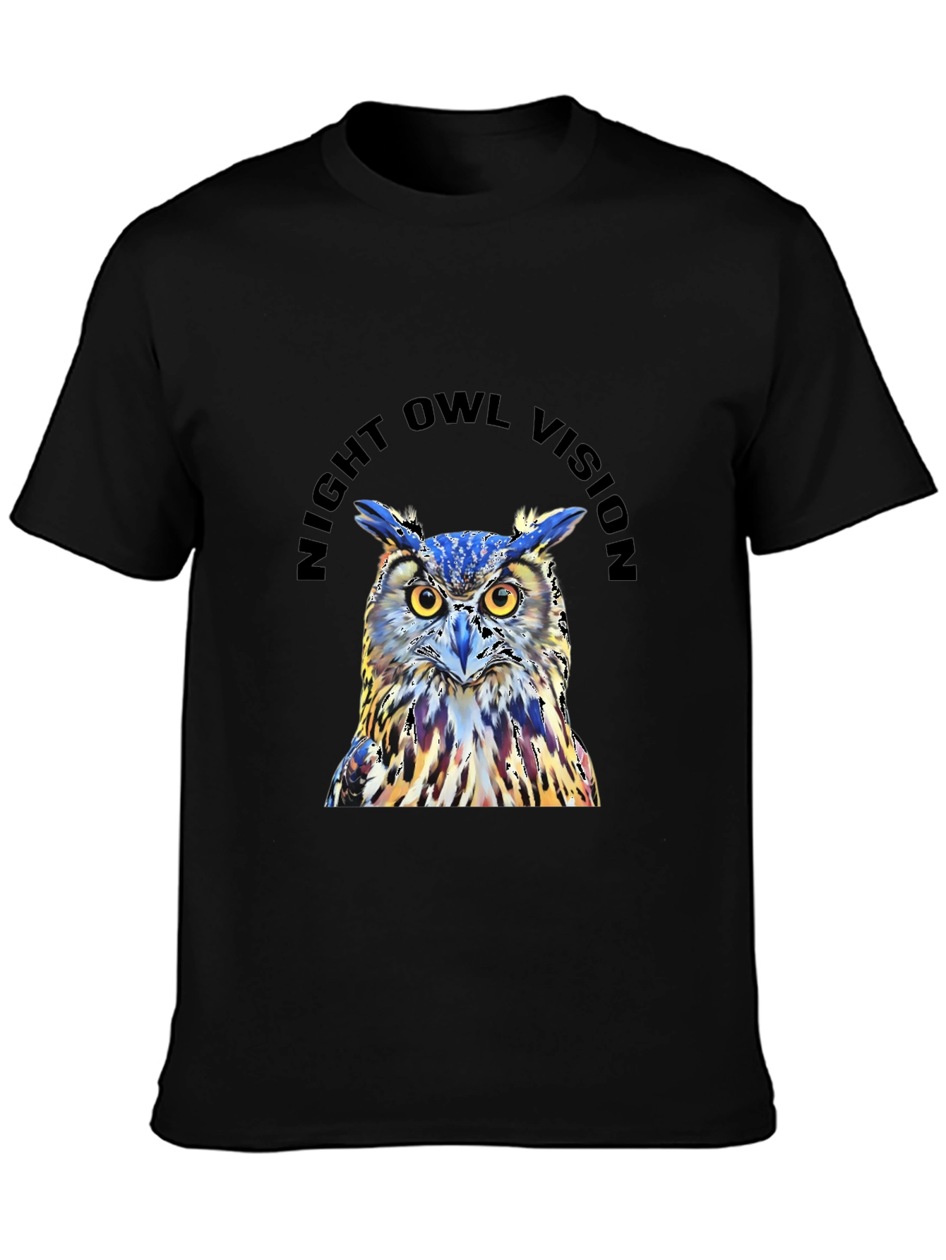 Night Owl Vision Graphic Tee - Black