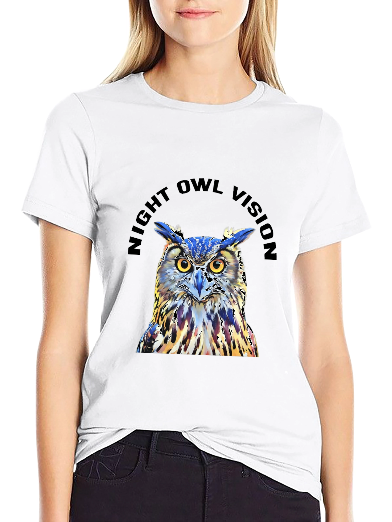 Night Owl Vision Graphic Tee - Black