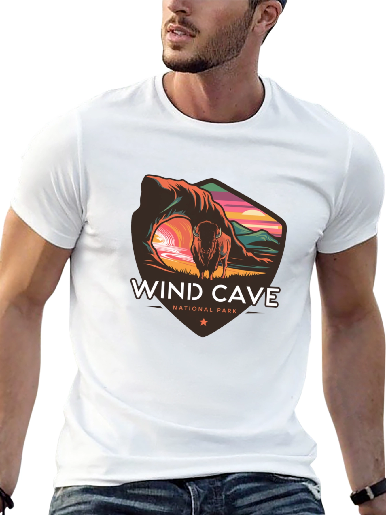 Wind Cave National Park Black T-Shirt