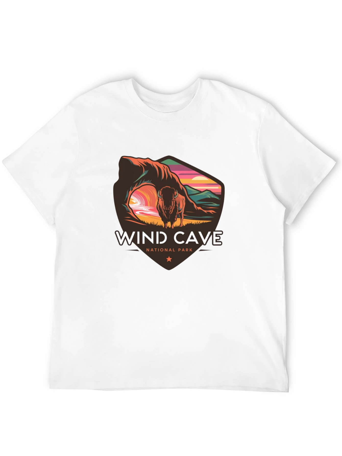 Wind Cave National Park Black T-Shirt