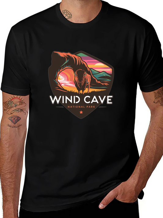 Wind Cave National Park Black T-Shirt