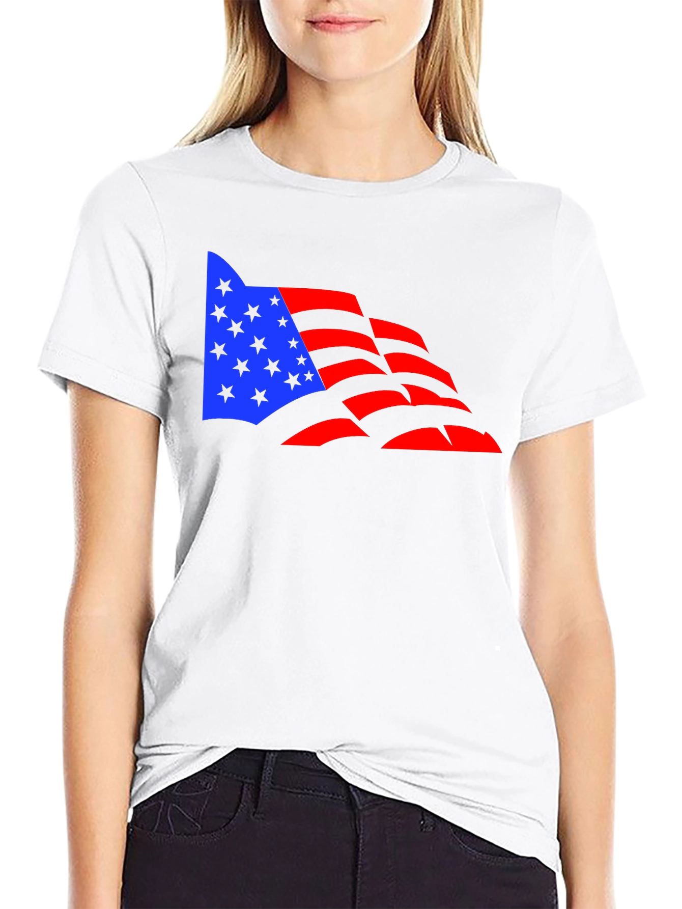 American Flag Graphic Tee - Patriotic Design
