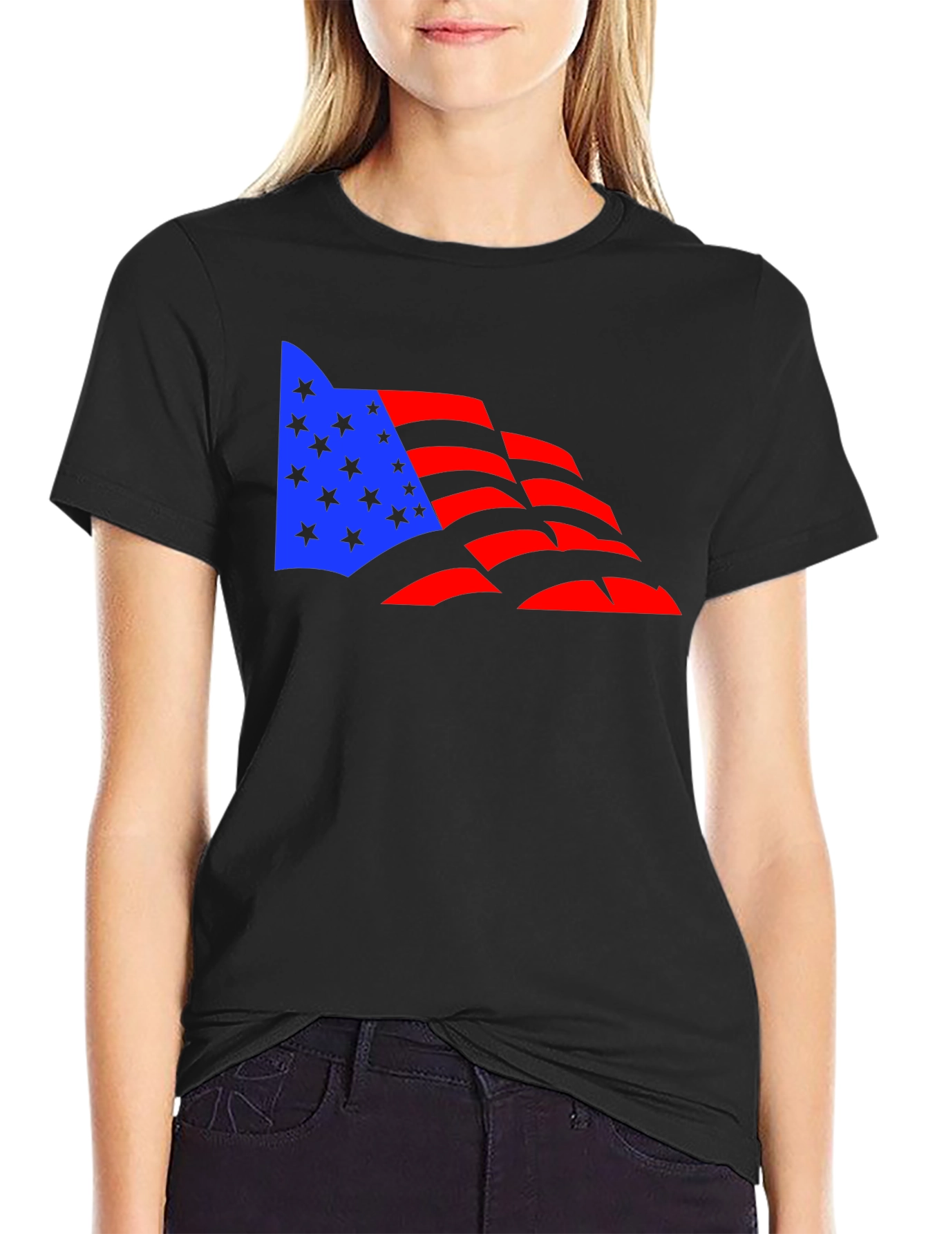 American Flag Graphic Tee - Patriotic Design