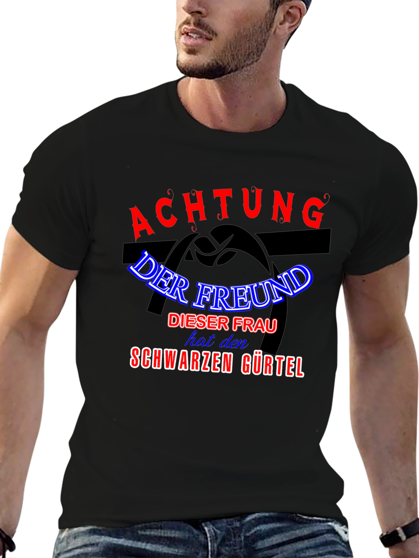 Achtung Black T-Shirt