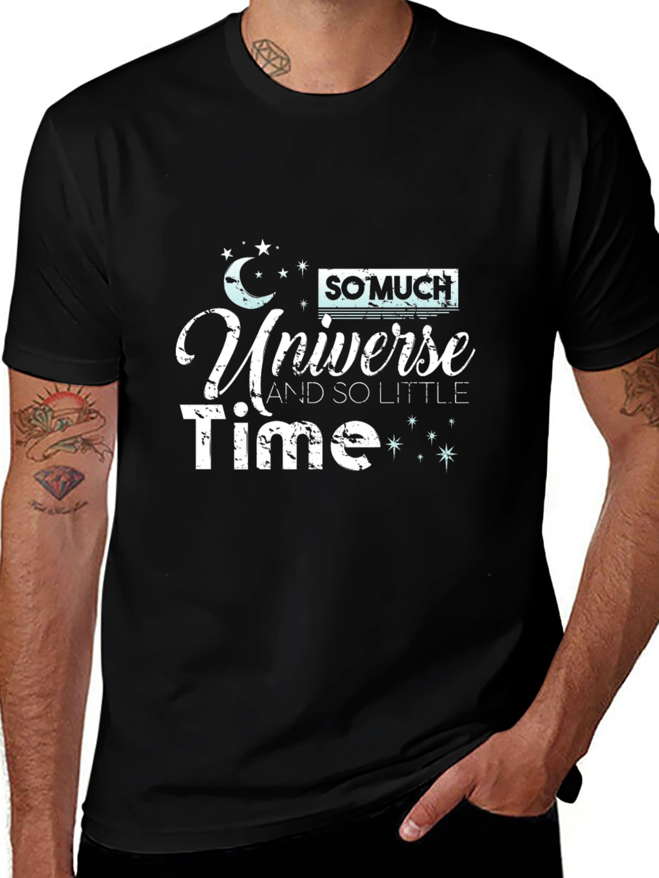 So Much Universe So Little Time Black T-Shirt