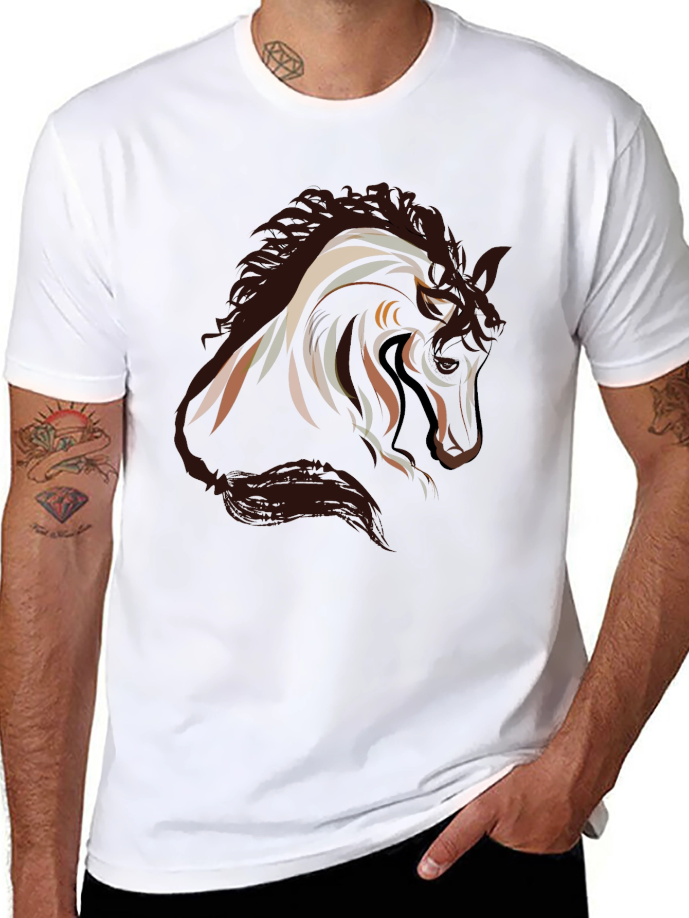 Horse Graphic Black T-Shirt